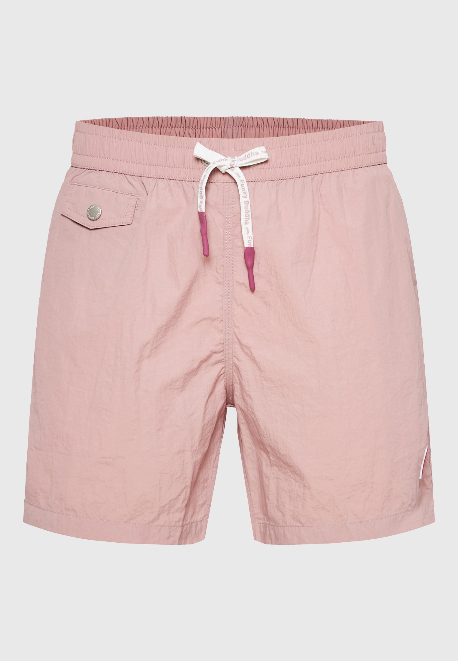 Ανδρικό μονόχρωμο μαγιό με διακοσμητικό τσεπάκι