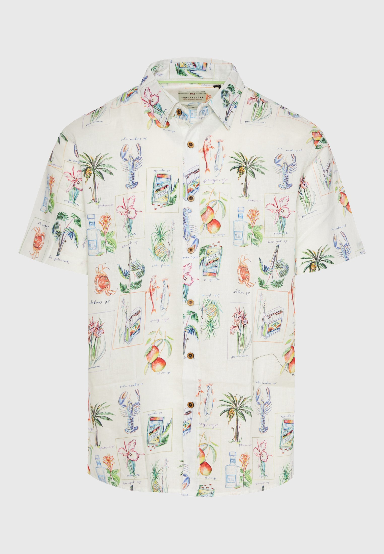 Men's Shirts Funky Buddha White