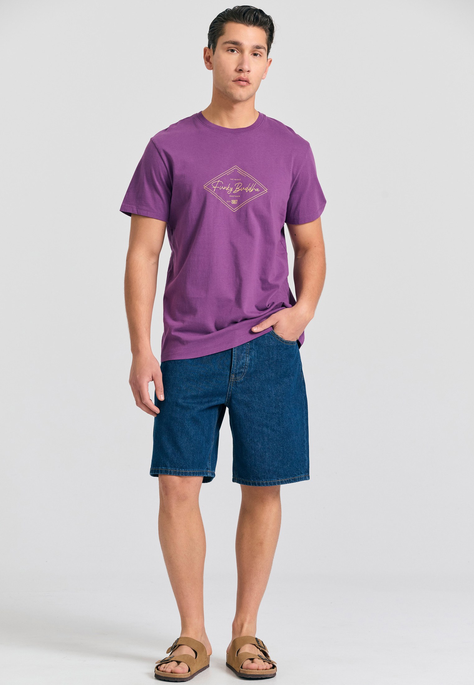 Men's Shirts Funky Buddha Purple