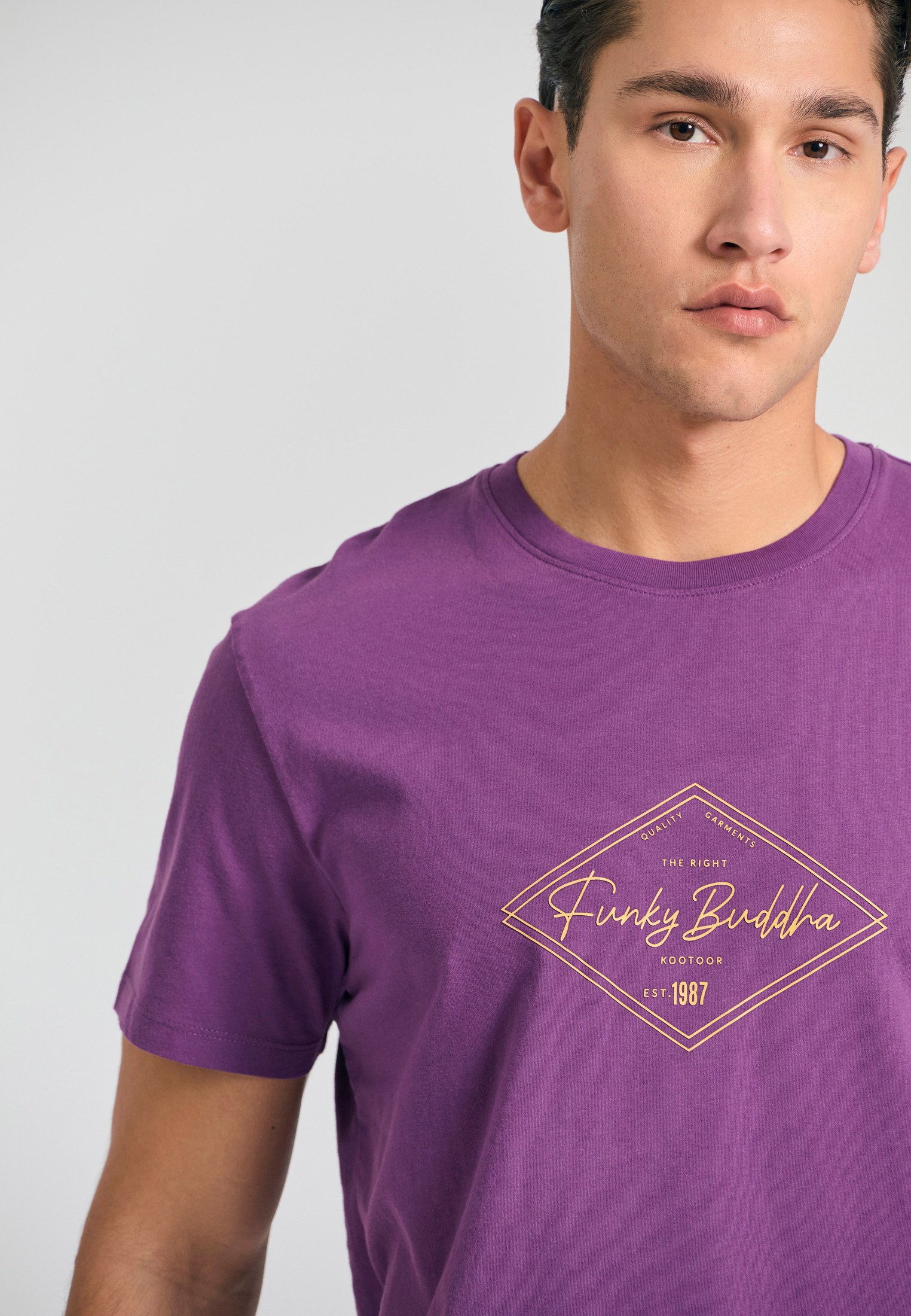 Men's Shirts Funky Buddha Purple