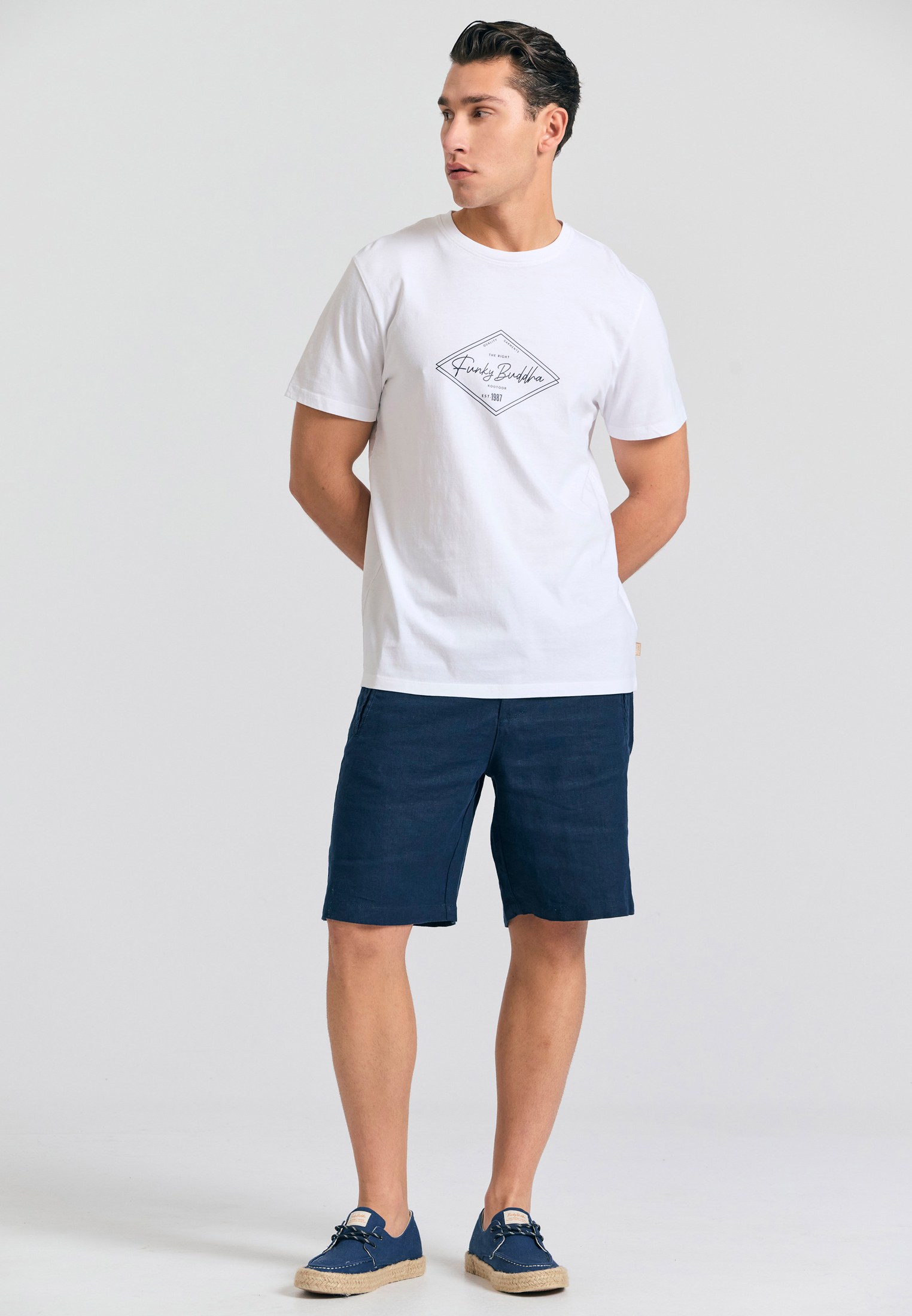 Men's Shirts Funky Buddha White