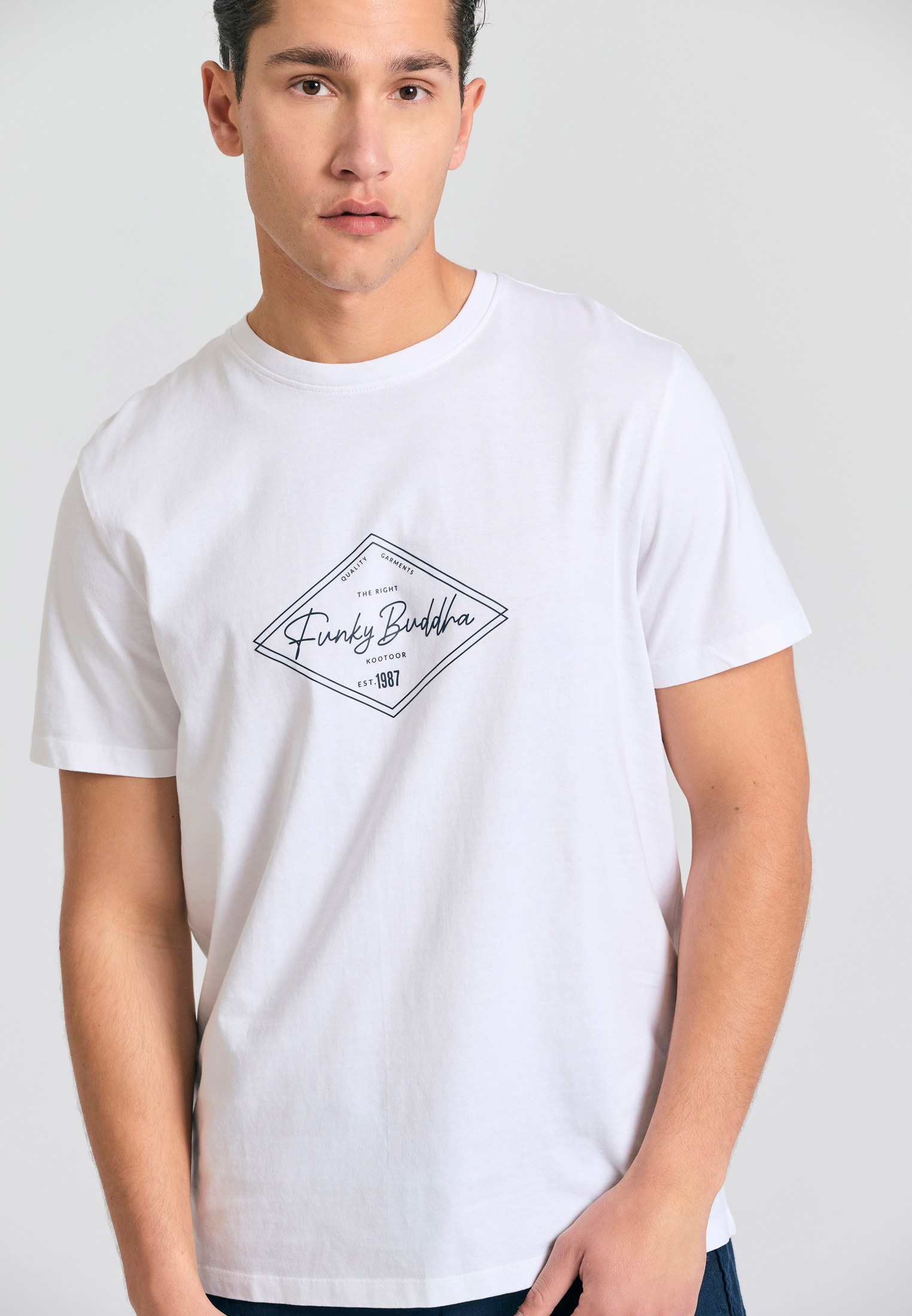 Men's Shirts Funky Buddha White