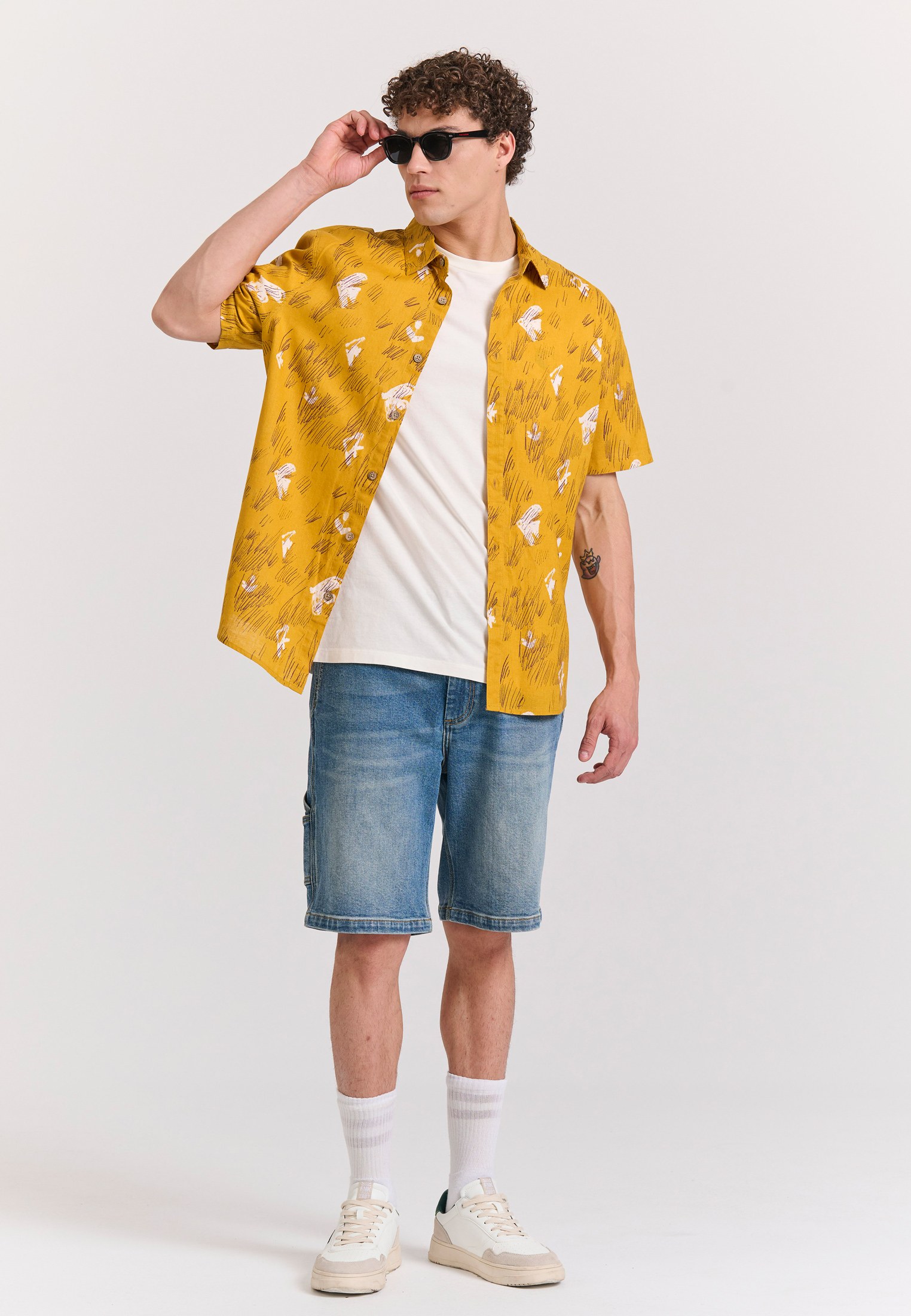 Men's Shirts Funky Buddha Yellow