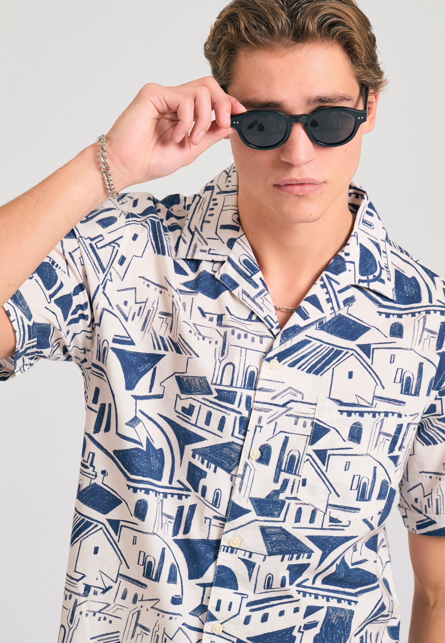 Men's Shirts Funky Buddha Navy