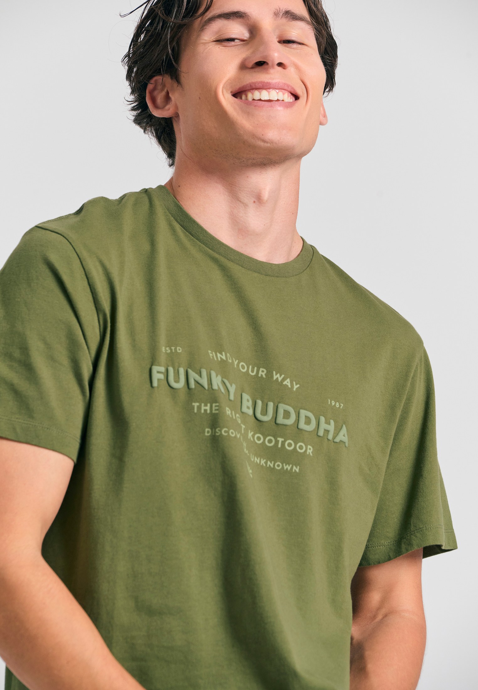 Men's Shirts Funky Buddha Khaki