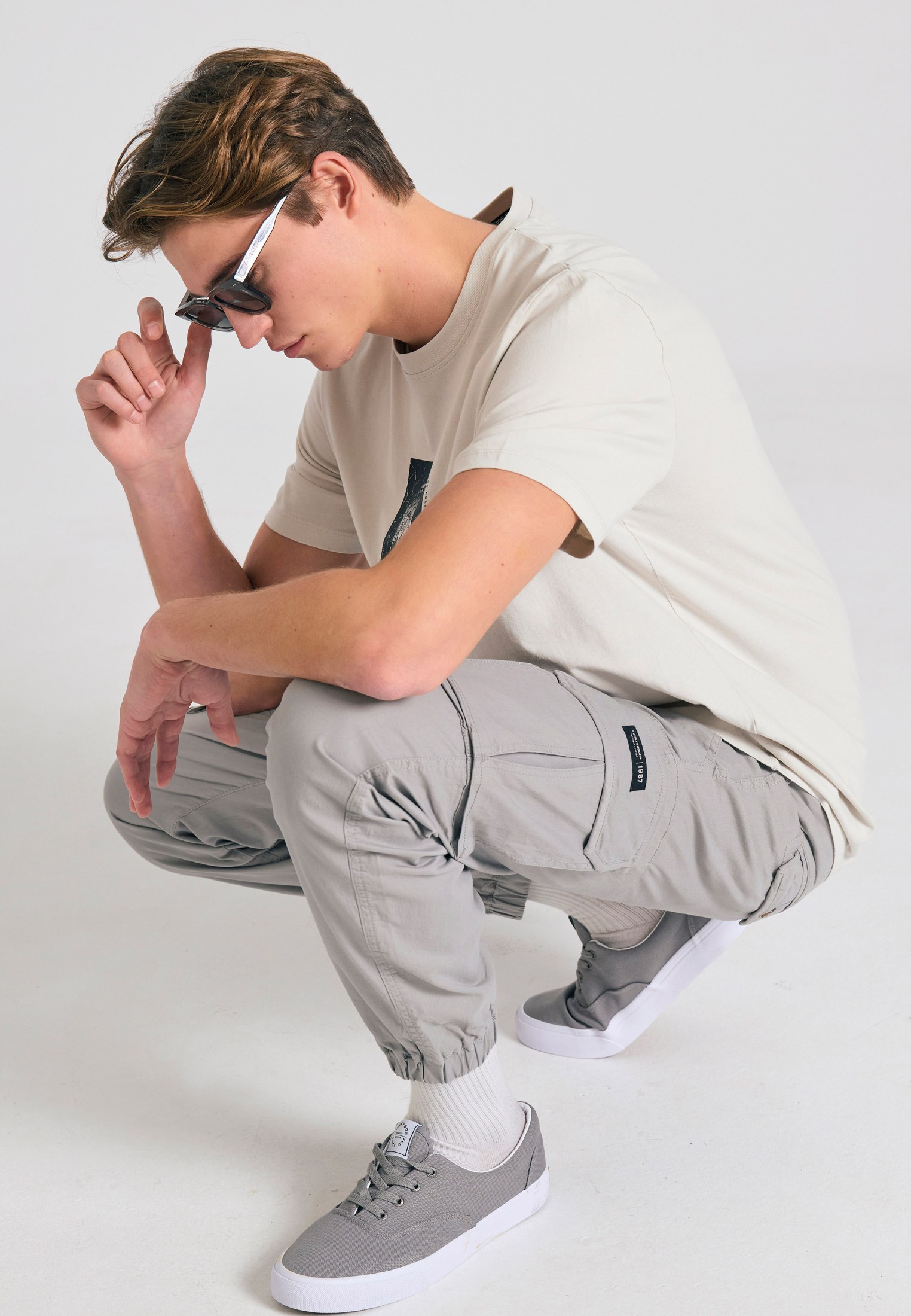 Men's Trousers Funky Buddha Gray