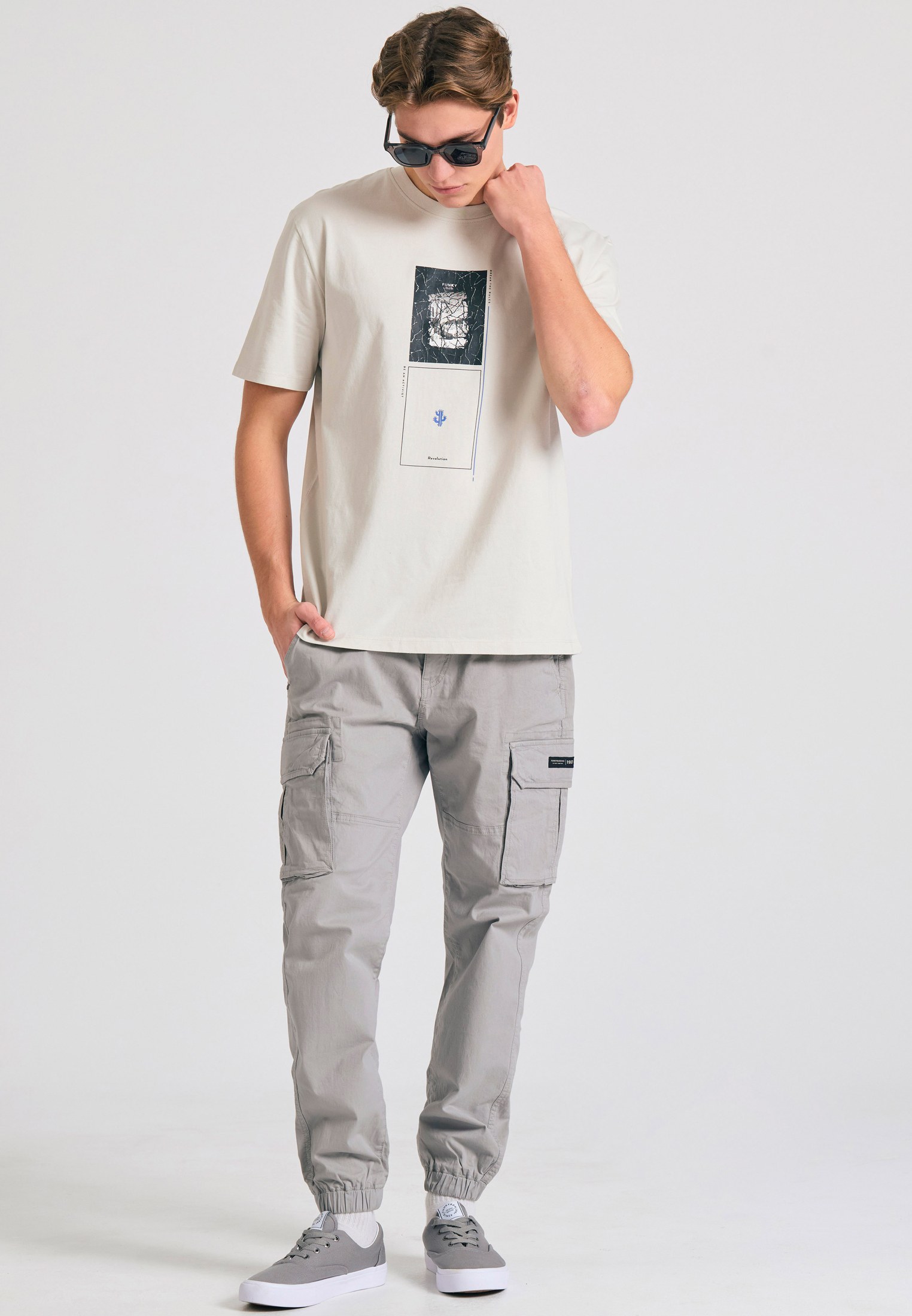 Men's Trousers Funky Buddha Gray