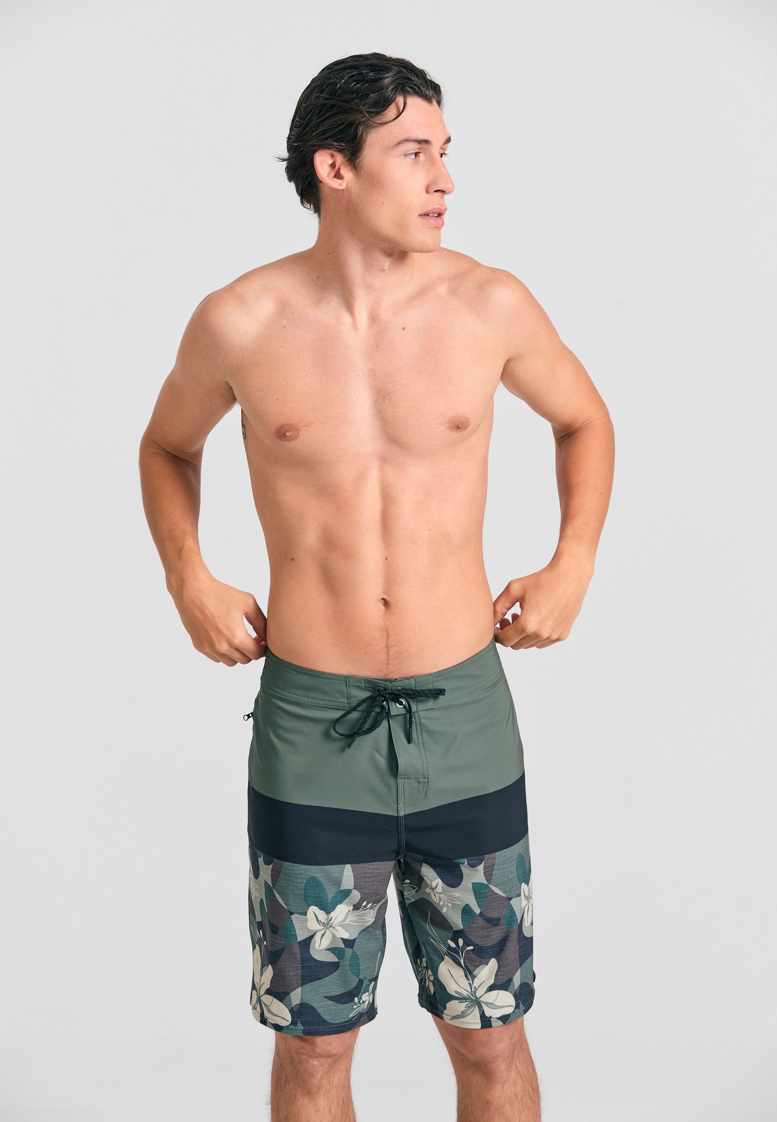 Men's Swim Shorts Funky Buddha Khaki