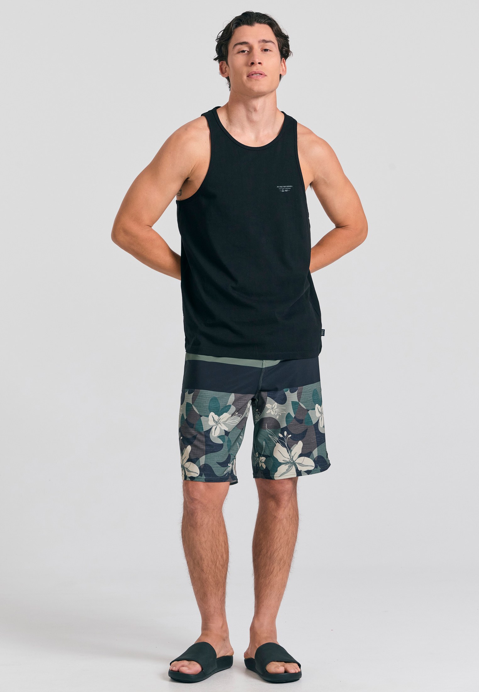 Men's Swim Shorts Funky Buddha Khaki