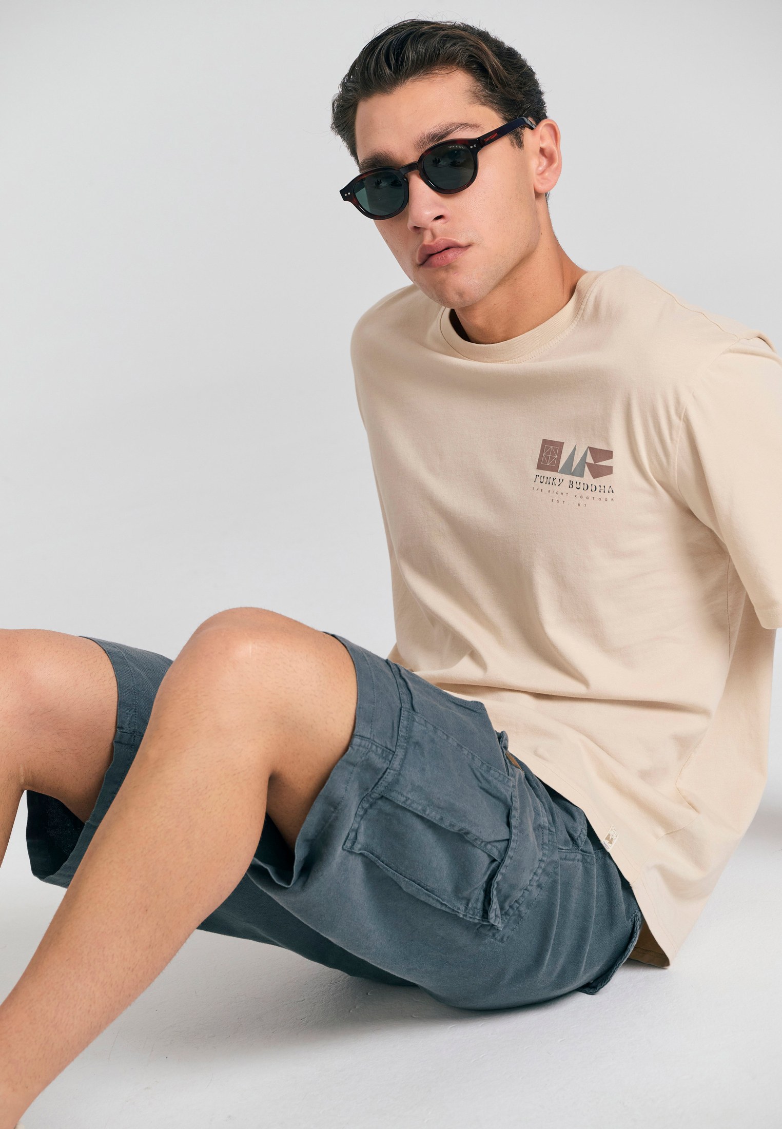 Men's Shorts Funky Buddha Gray