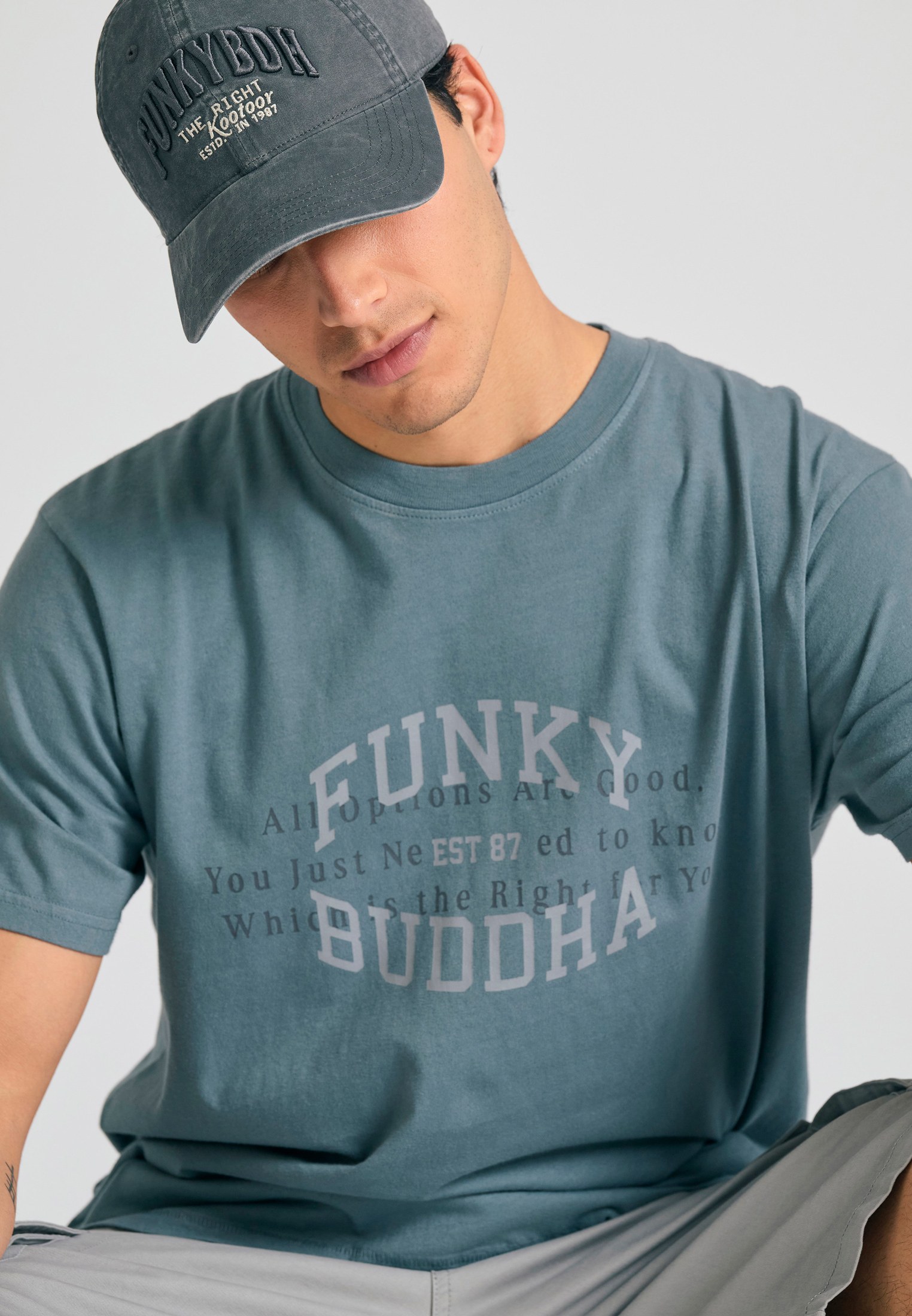 Men's T-Shirts Funky Buddha Gray