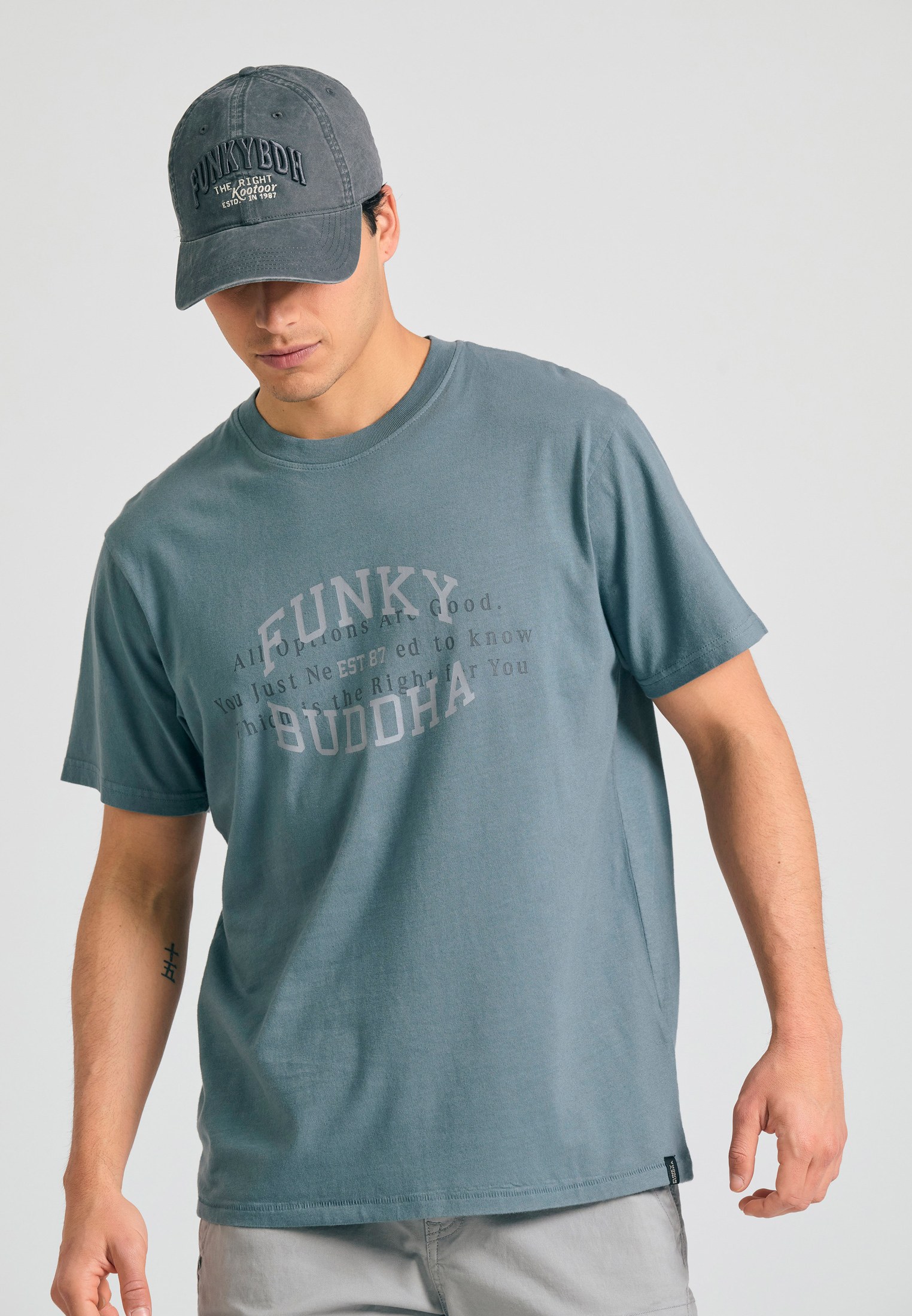 Men's T-Shirts Funky Buddha Gray