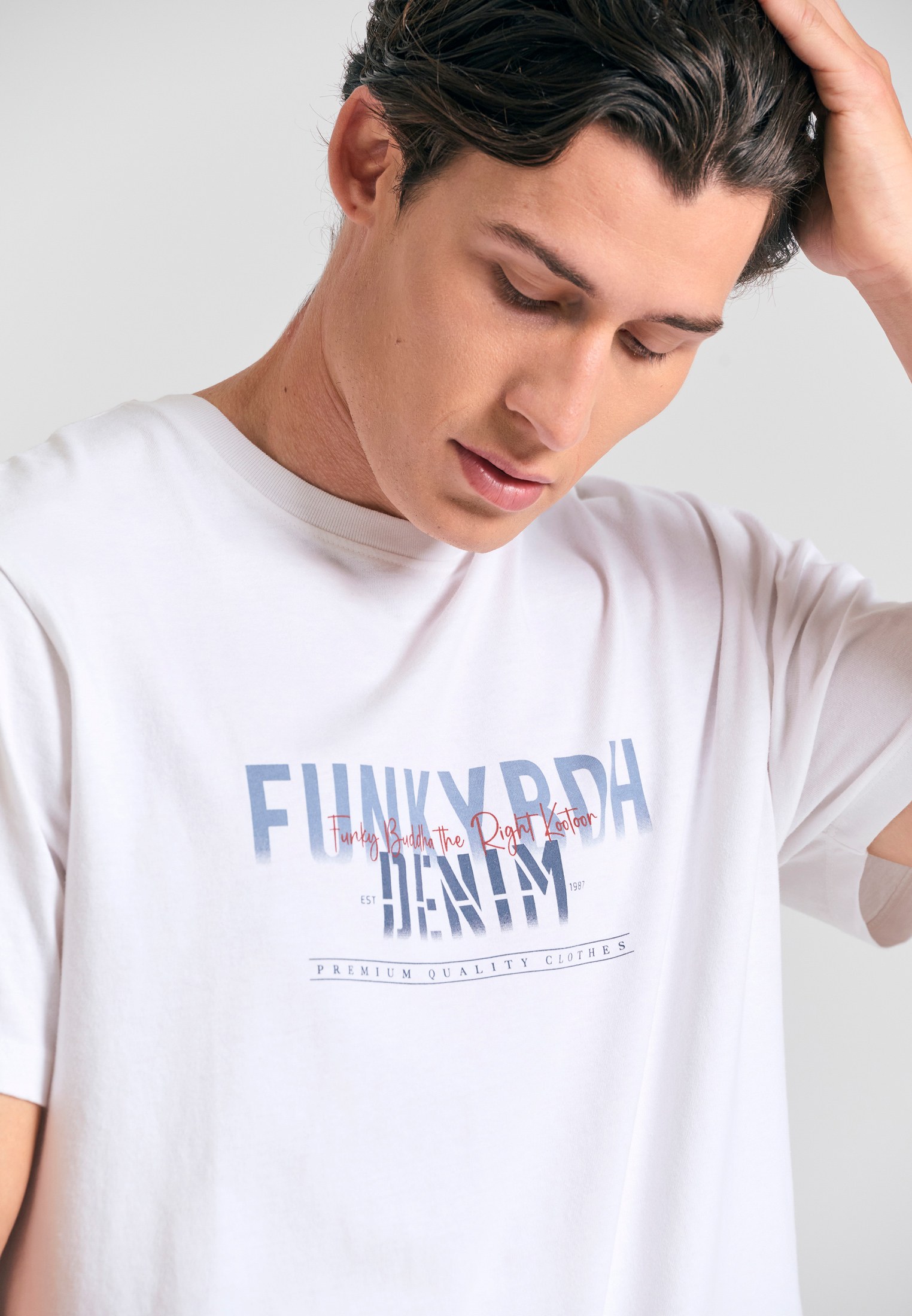 Men's T-Shirts Funky Buddha White
