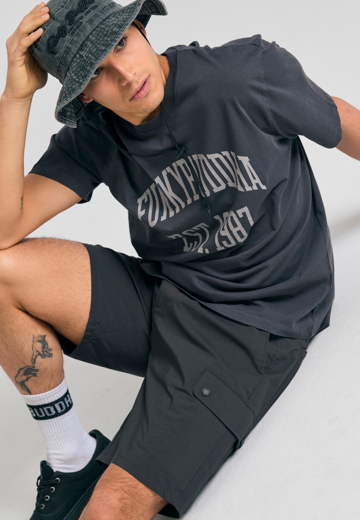 Men's Shorts Funky Buddha Gray