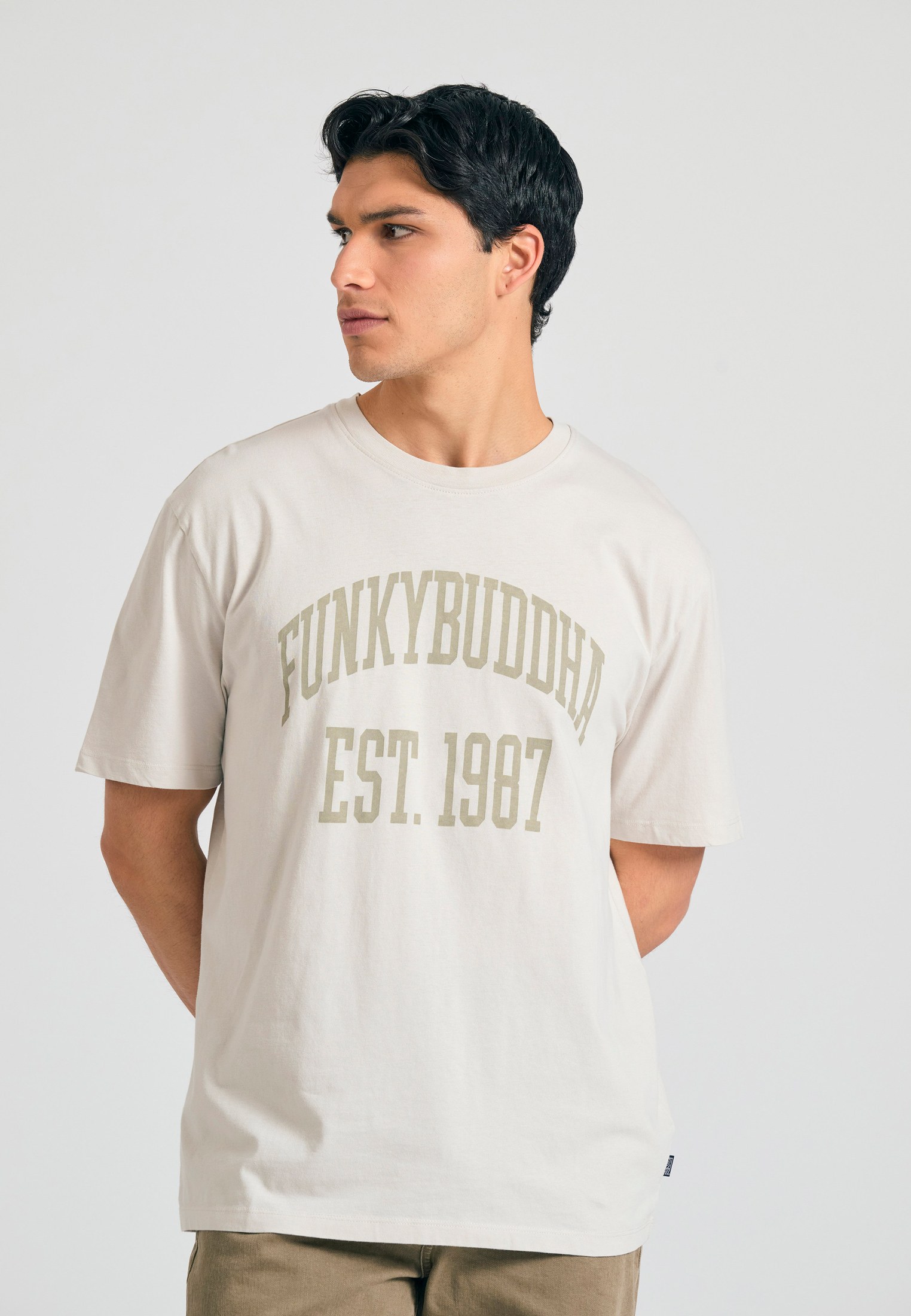 Men's Shirts Funky Buddha Beige