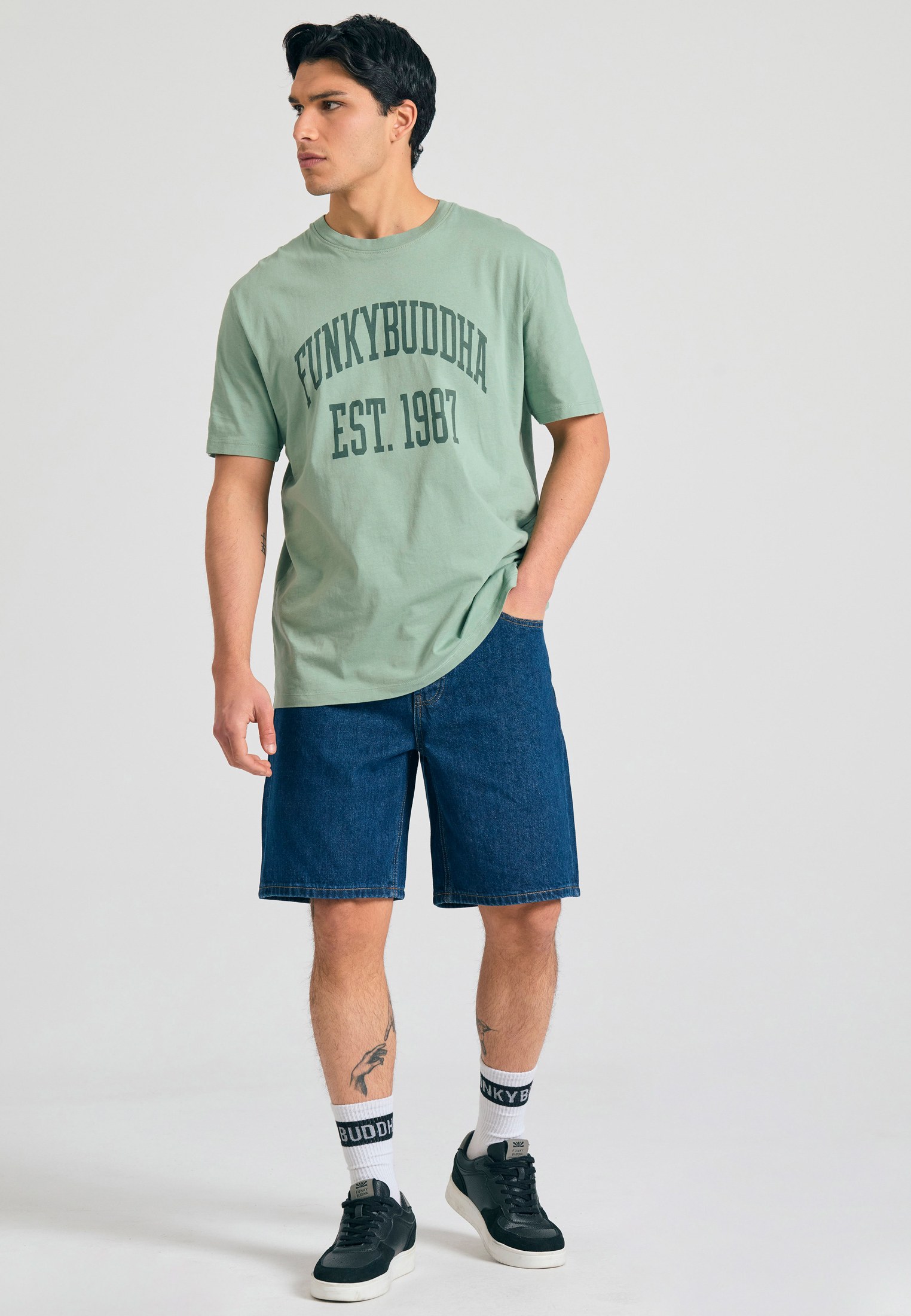 Men's Shirts Funky Buddha Green