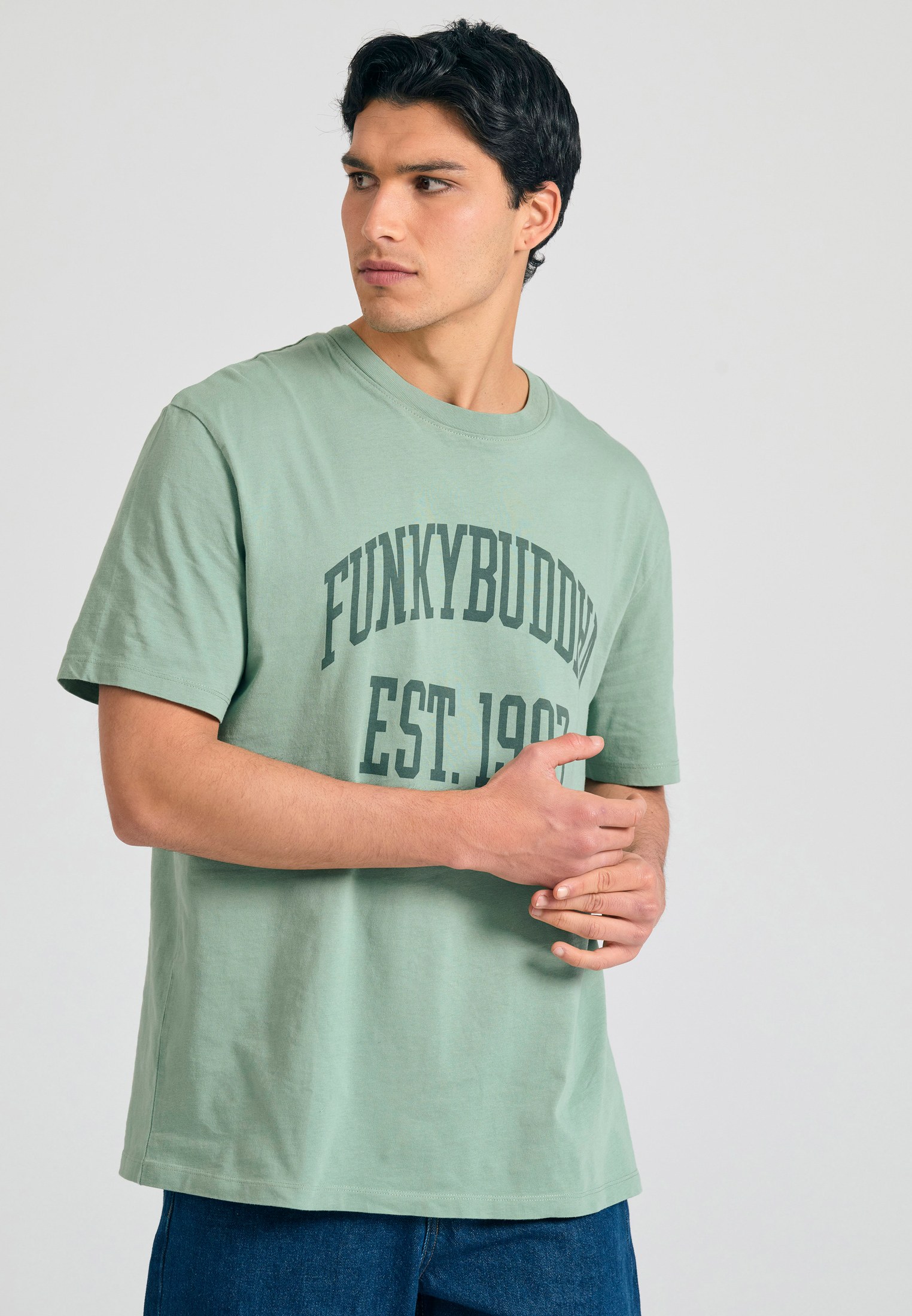 Men's Shirts Funky Buddha Green