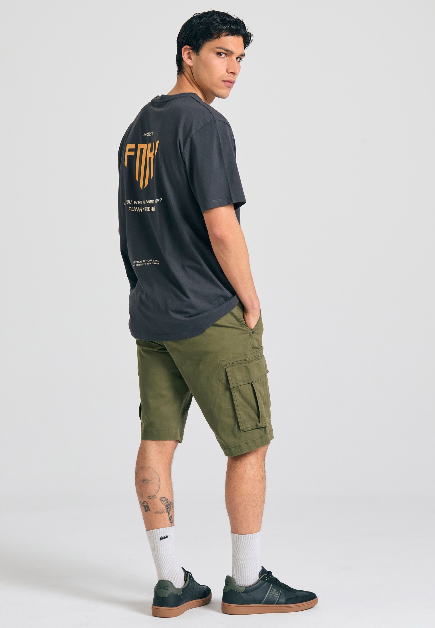 Men's T-Shirts Funky Buddha Gray