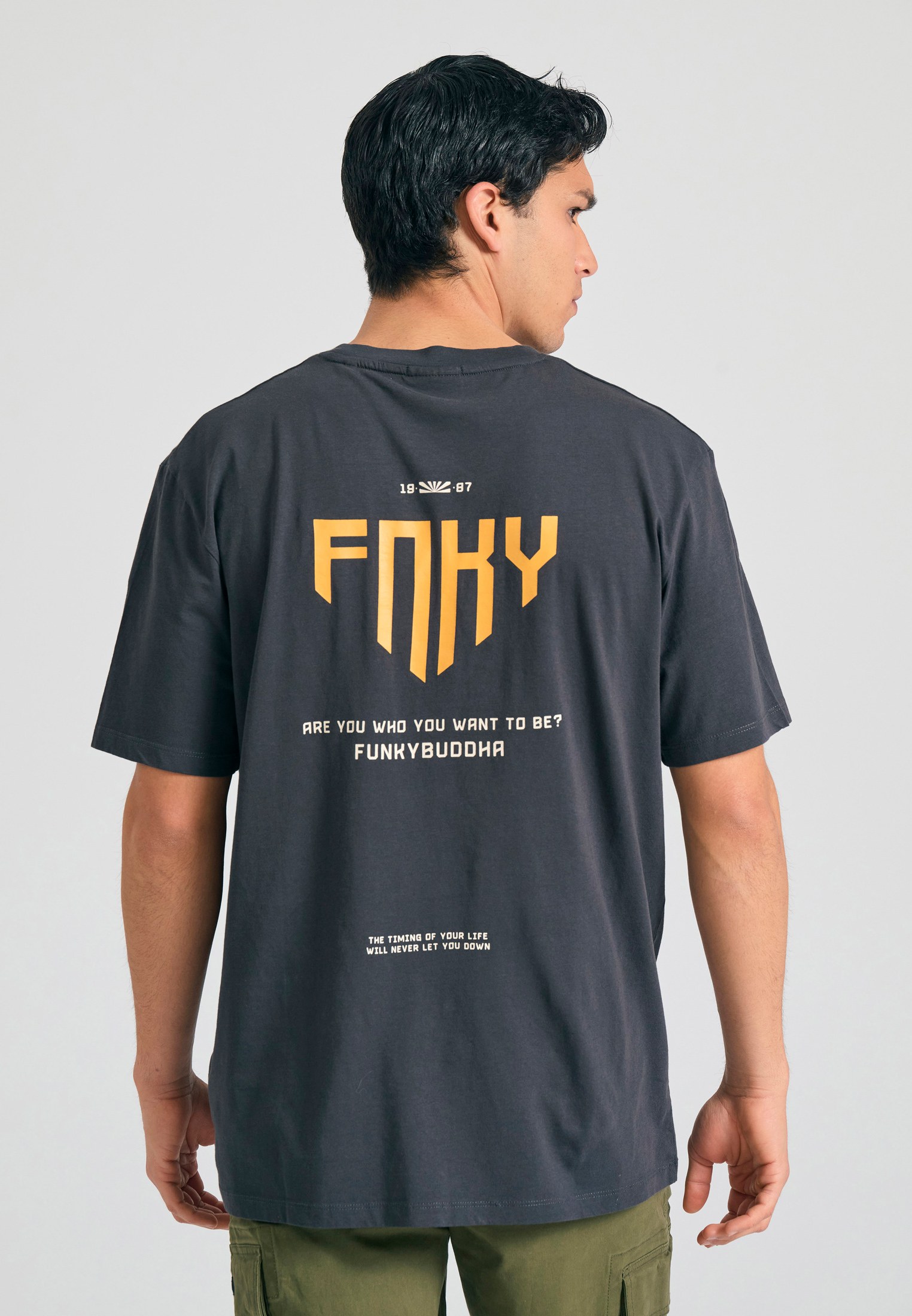 Men's T-Shirts Funky Buddha Gray