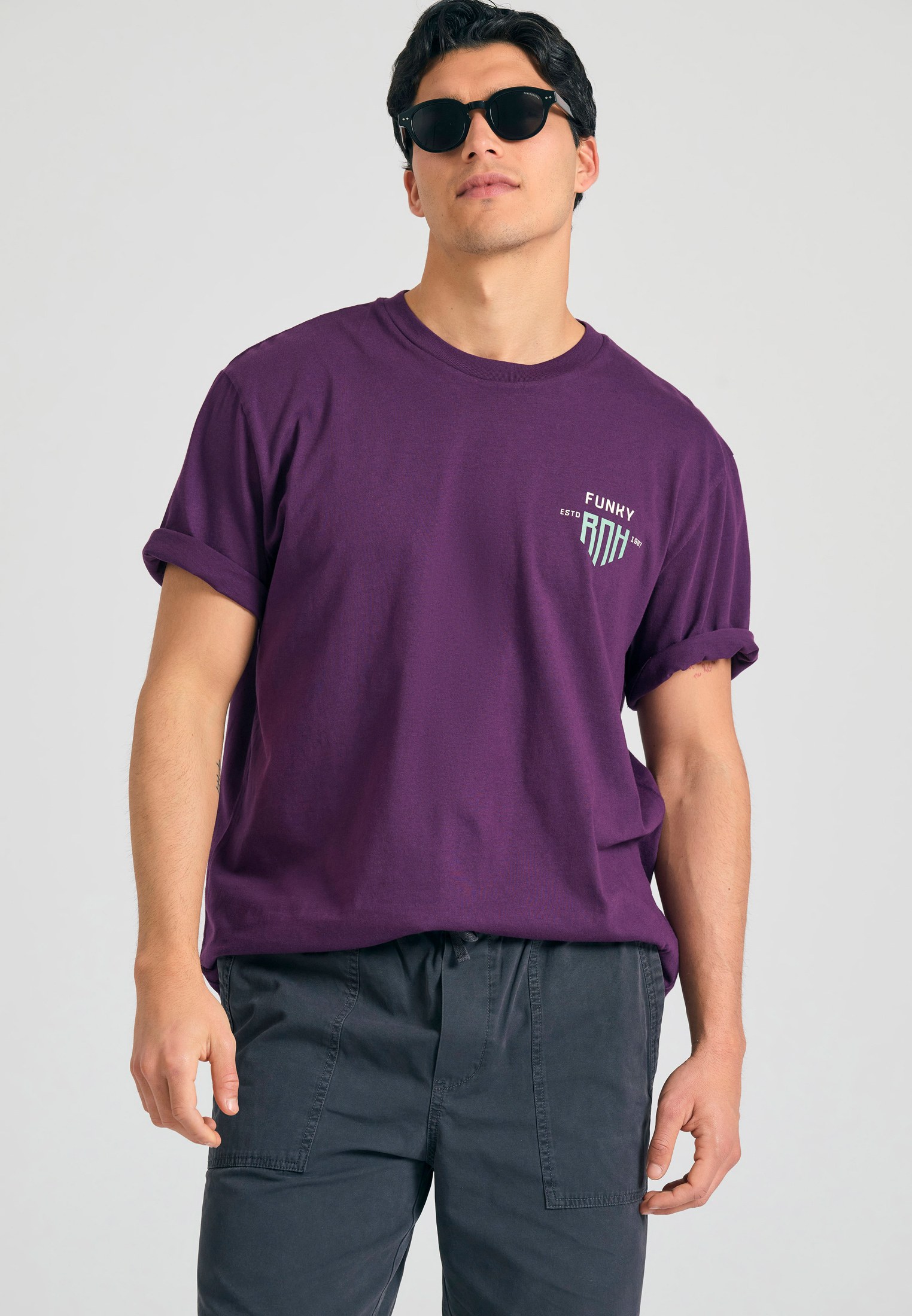 Men's T-Shirts Funky Buddha Purple