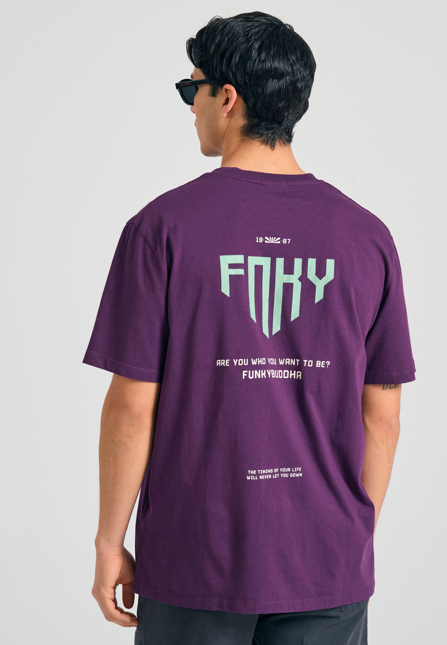 Men's T-Shirts Funky Buddha Purple