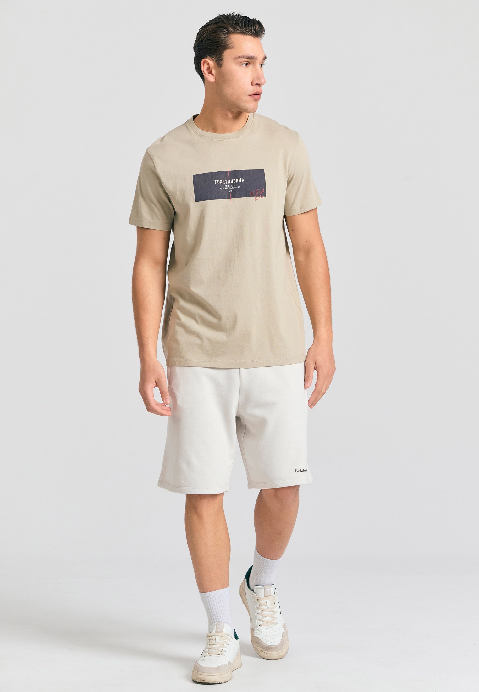 Men's T-Shirts Funky Buddha Beige