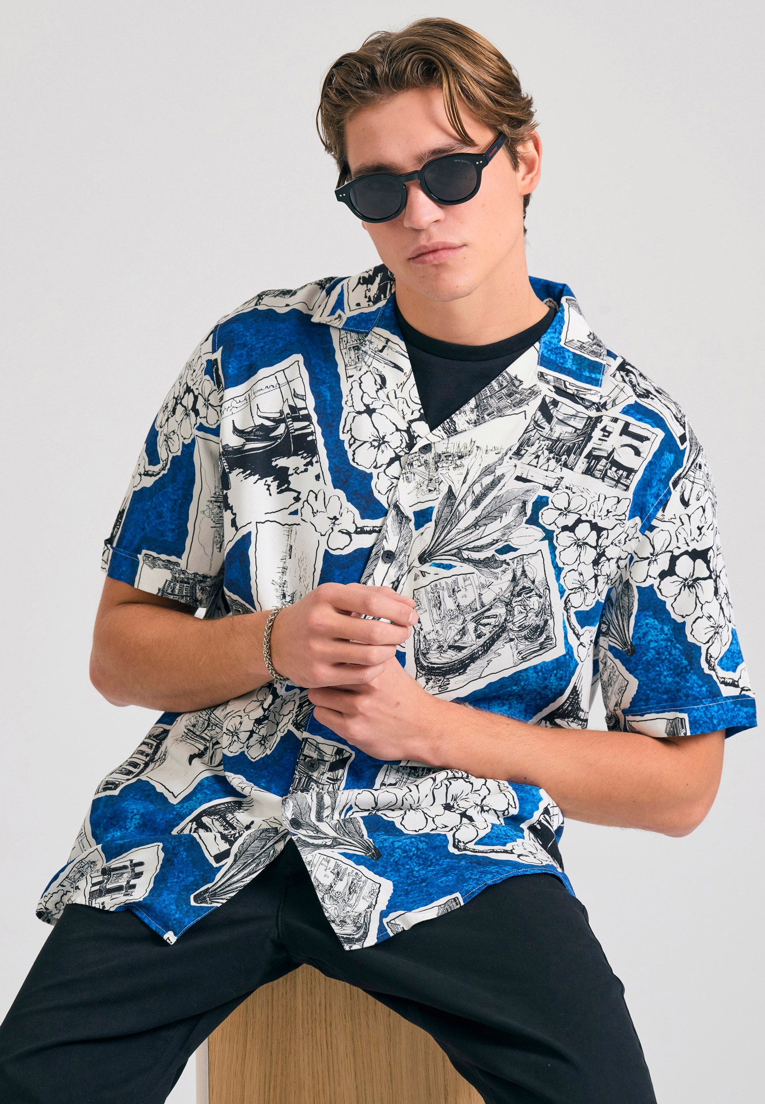 Men's Shirts Funky Buddha White