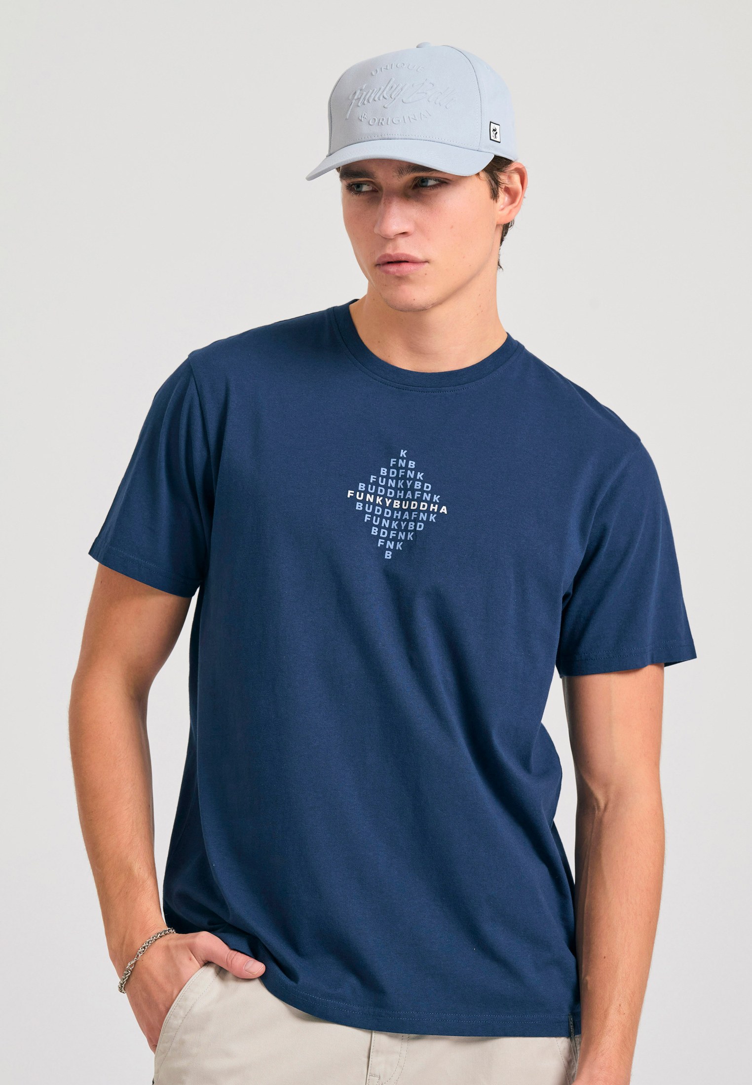 Men's Shirts Funky Buddha Navy