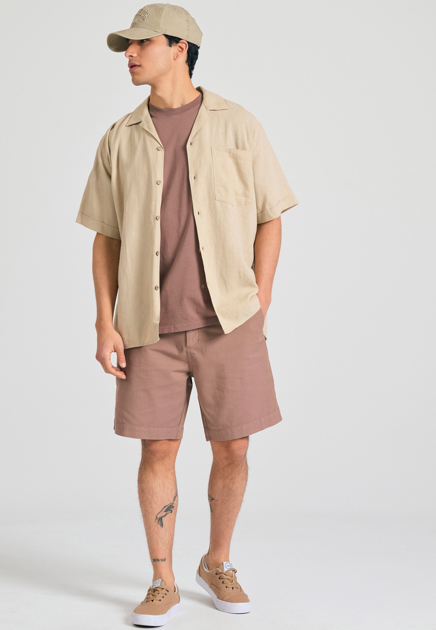 Men's Shirts Funky Buddha Beige