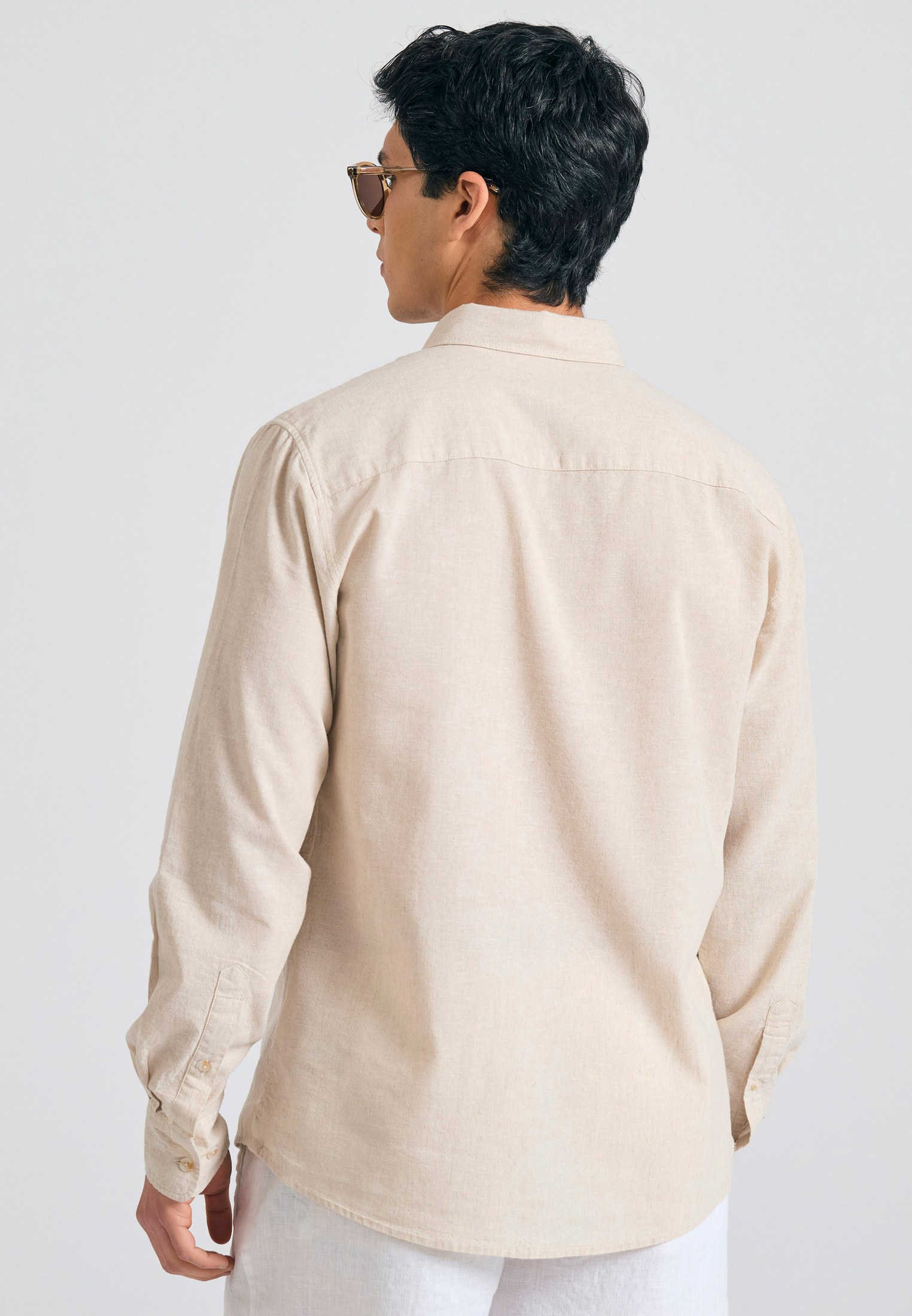 Men's Shirts Funky Buddha Beige