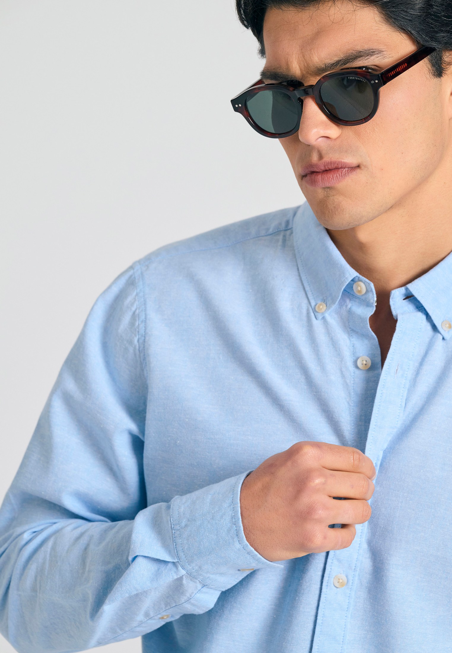 Men's Shirts Funky Buddha Blue