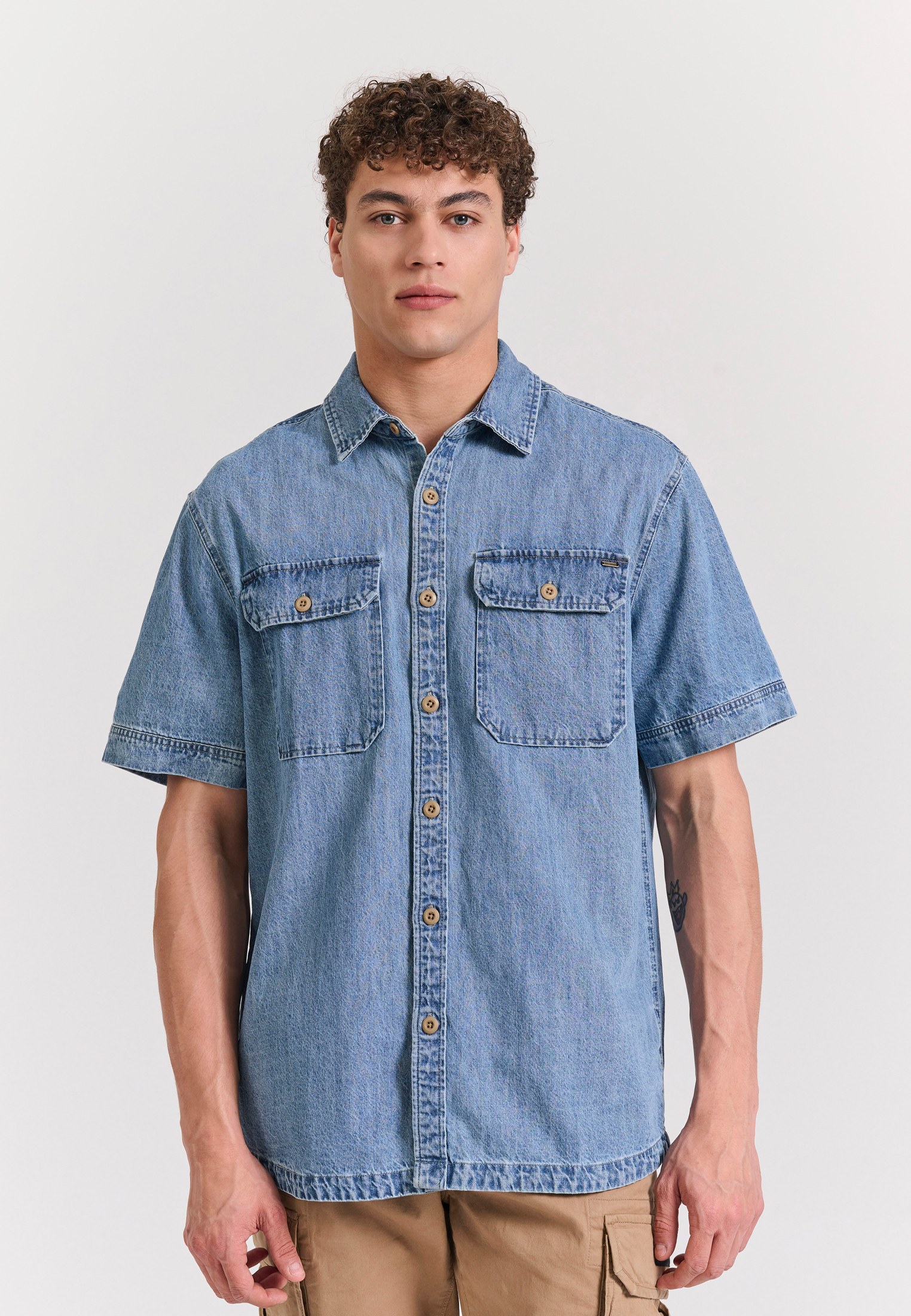 Men's Shirts Funky Buddha Blue