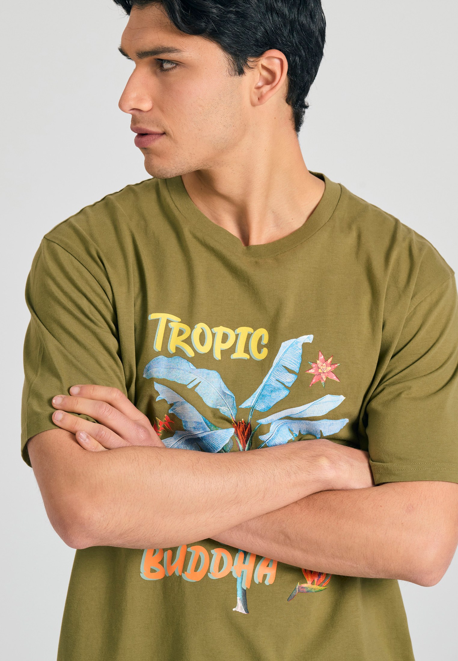 Men's Shirts Funky Buddha Olive