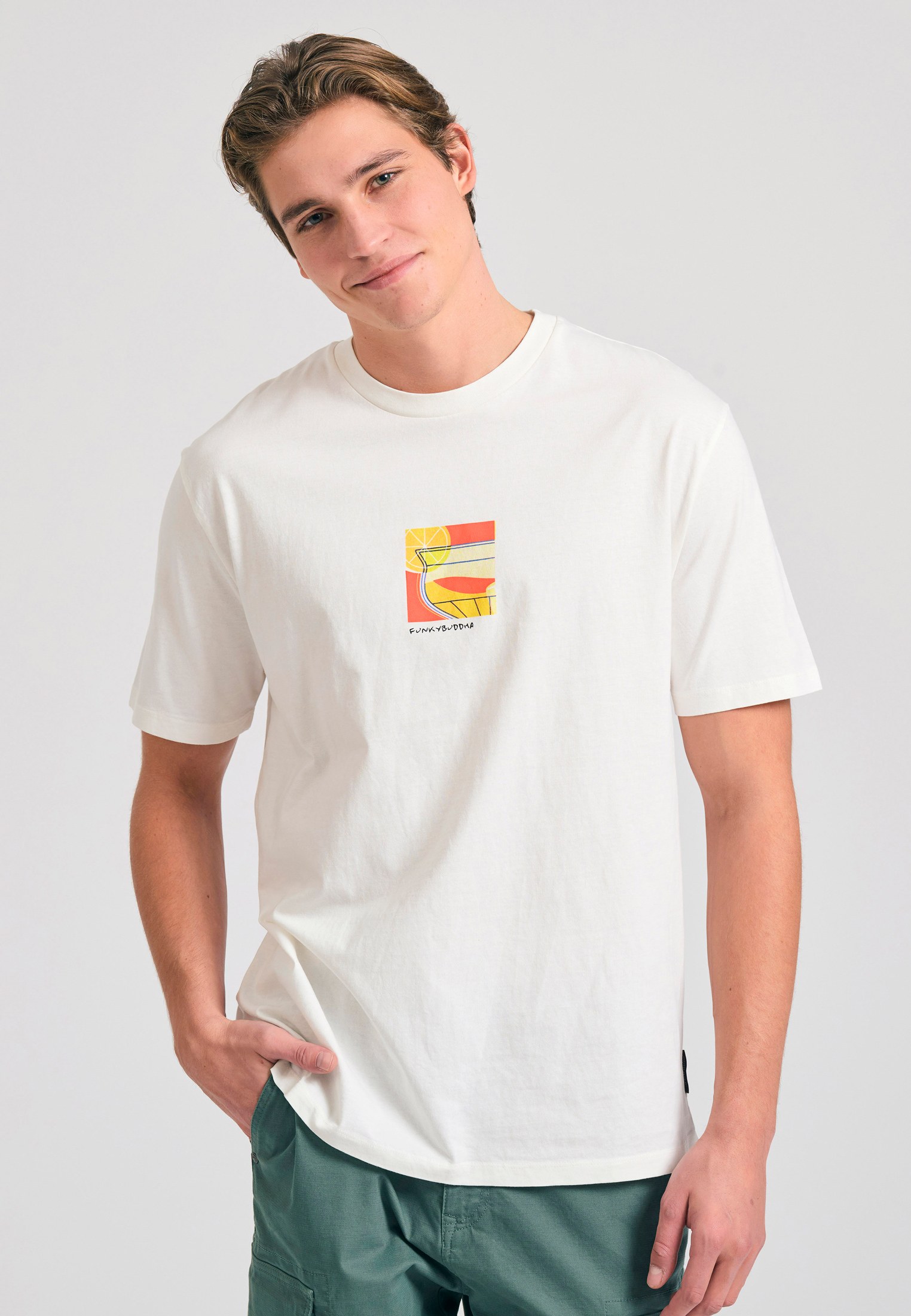 Men's Shirts Funky Buddha White