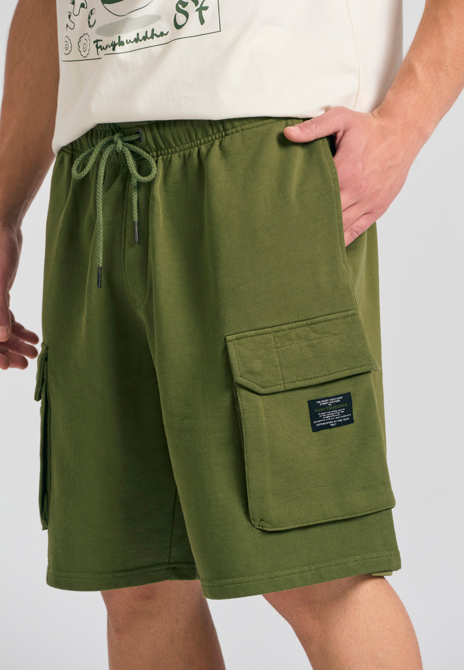 Men's Shorts Funky Buddha Khaki