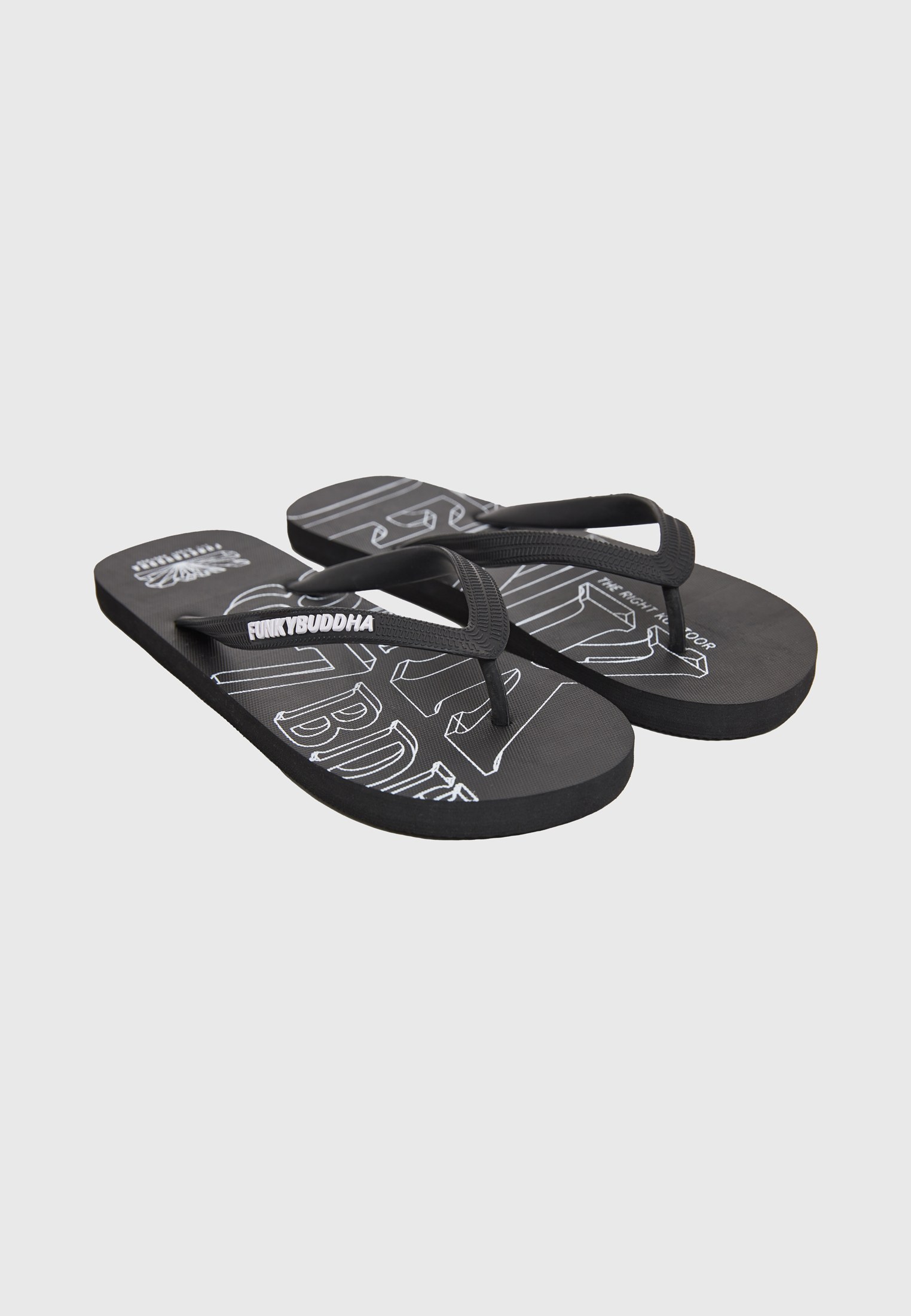 Men's Flip Flops Funky Buddha Black