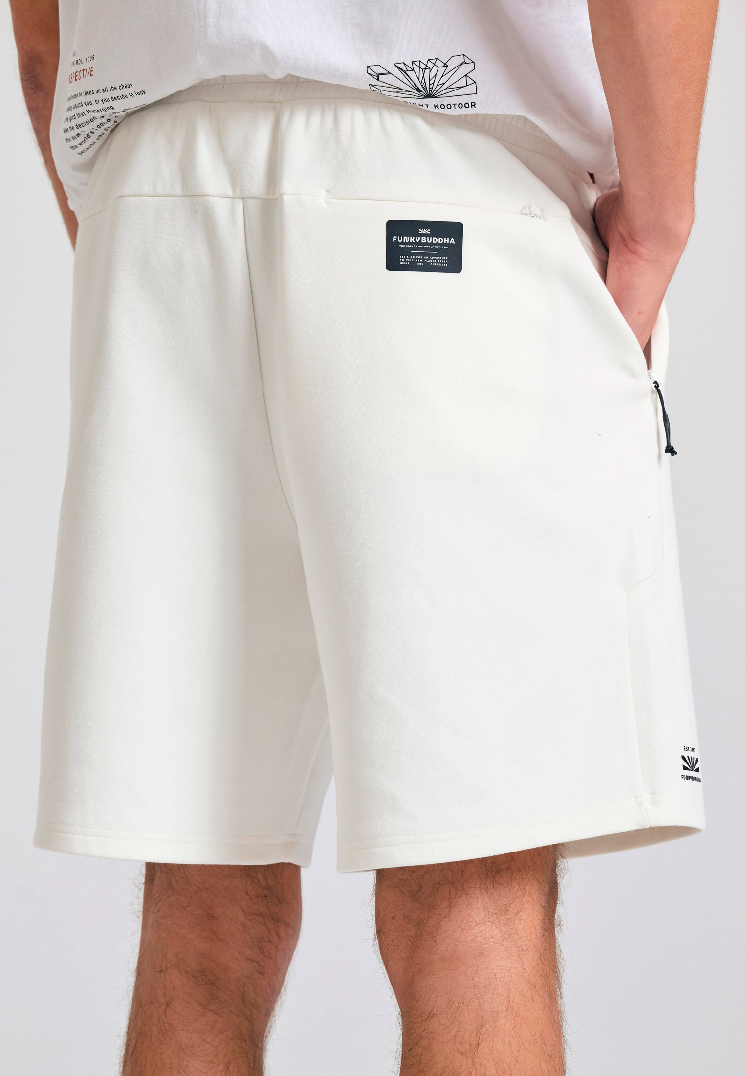 Men's Shorts Funky Buddha White