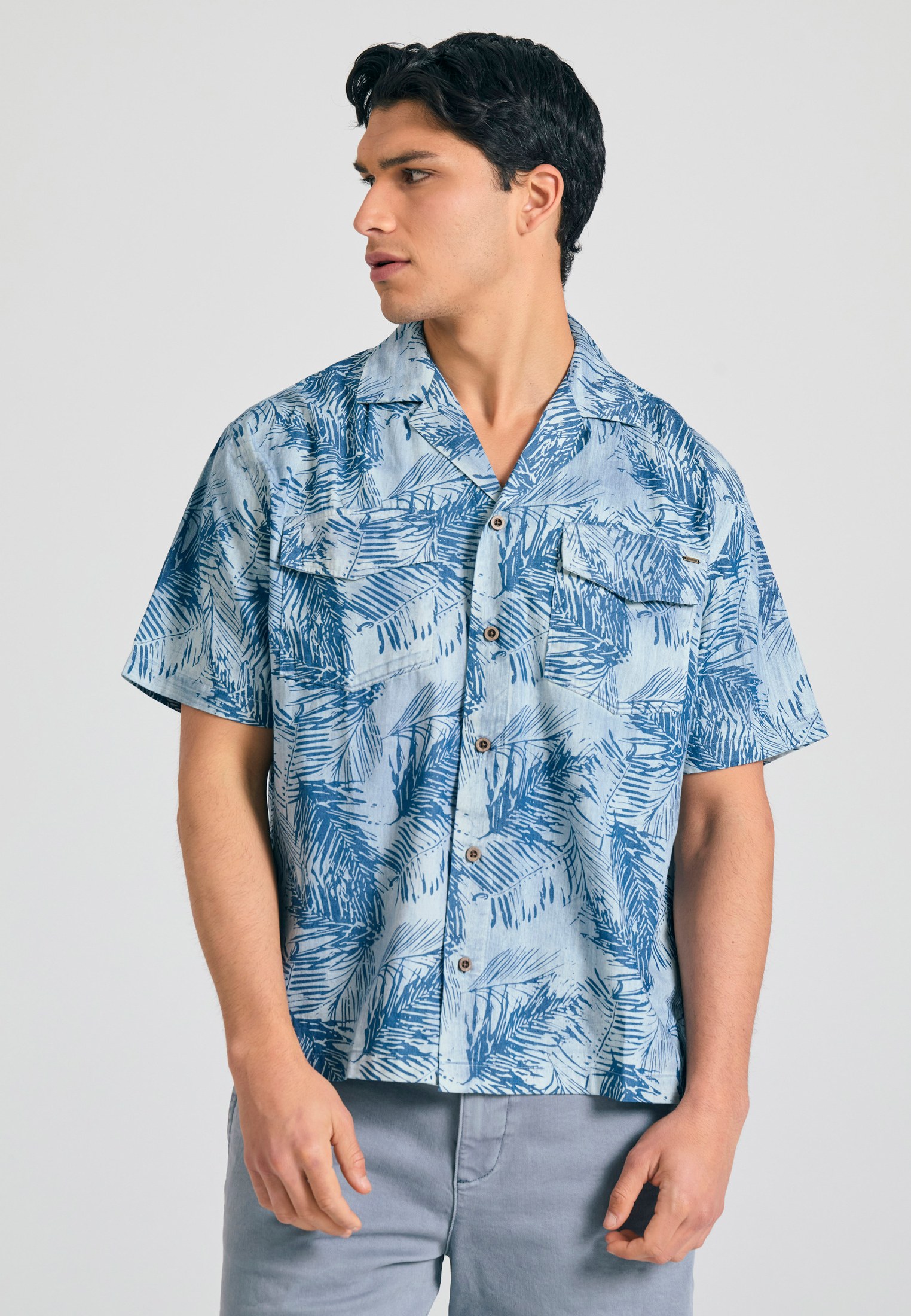 Men's Shirts Funky Buddha Blue