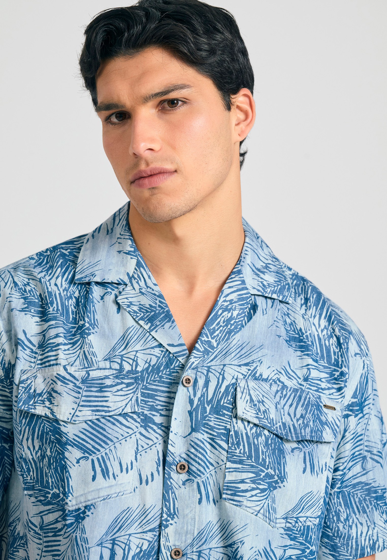 Men's Shirts Funky Buddha Blue