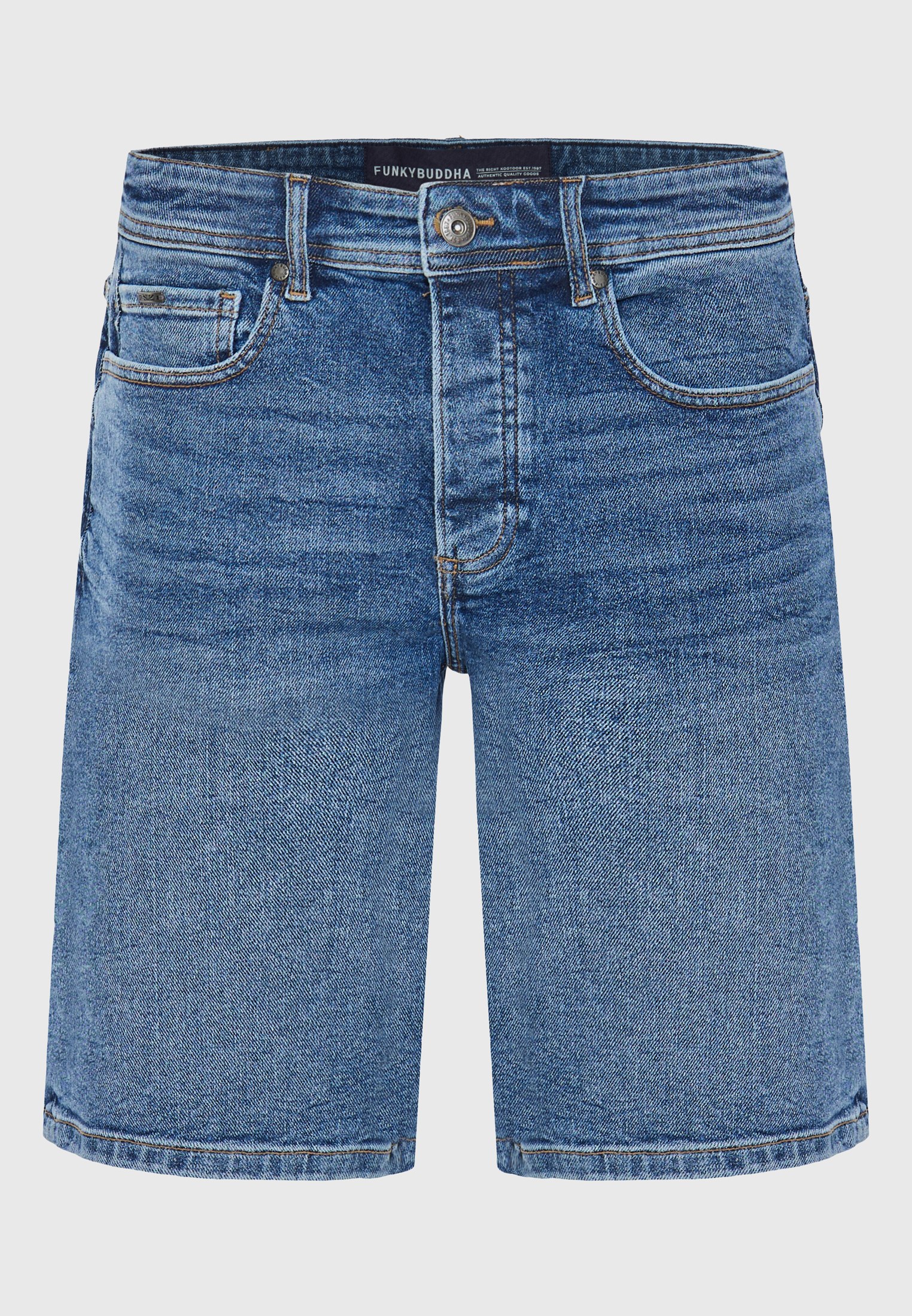 Ανδρική τζιν βερμούδα με ελαφρύ ξεθώριασμα