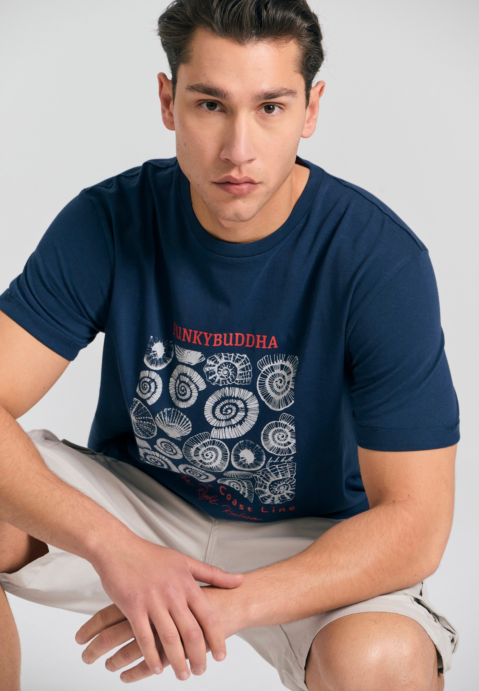 Men's T-Shirts Funky Buddha Navy