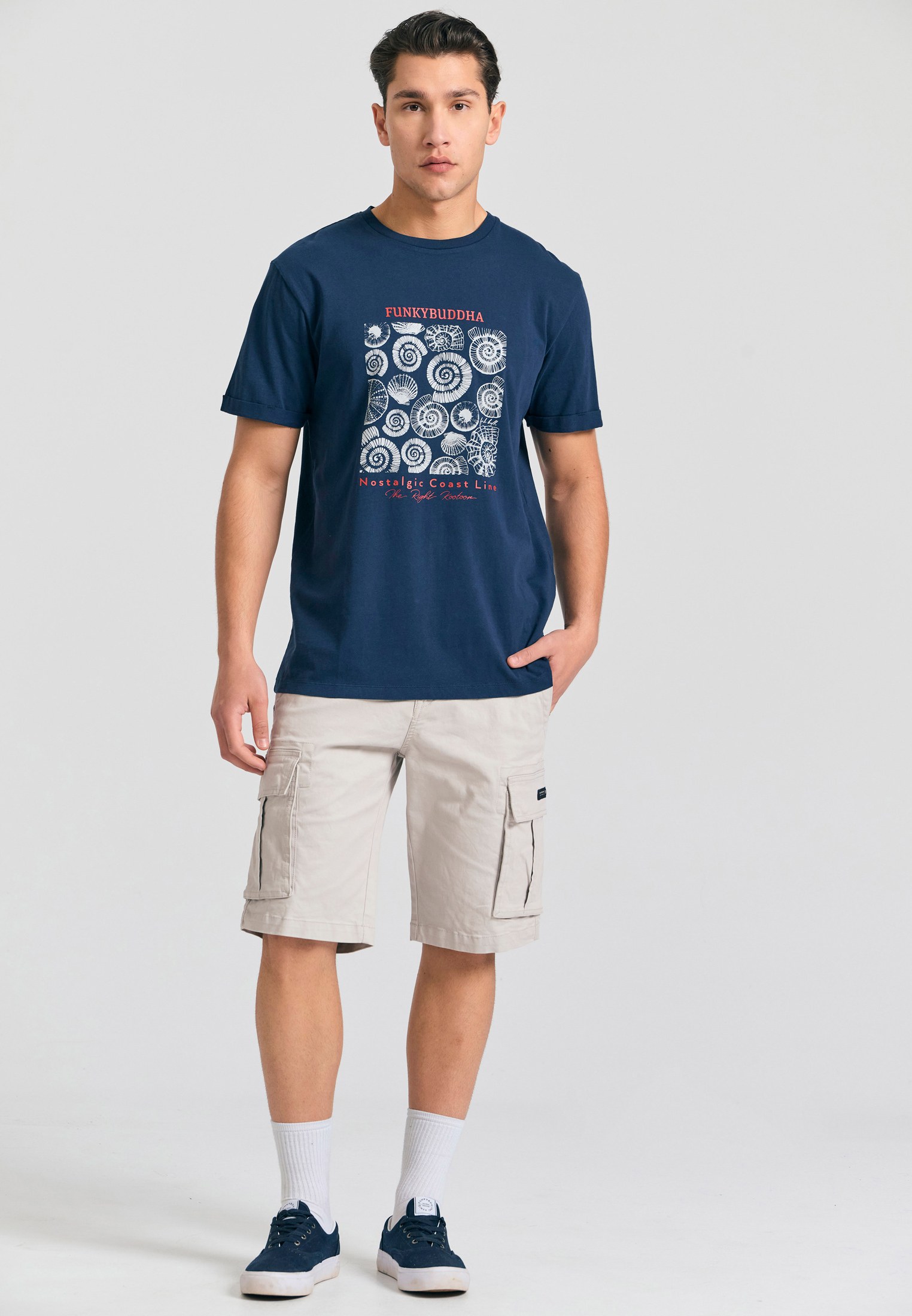 Men's T-Shirts Funky Buddha Navy