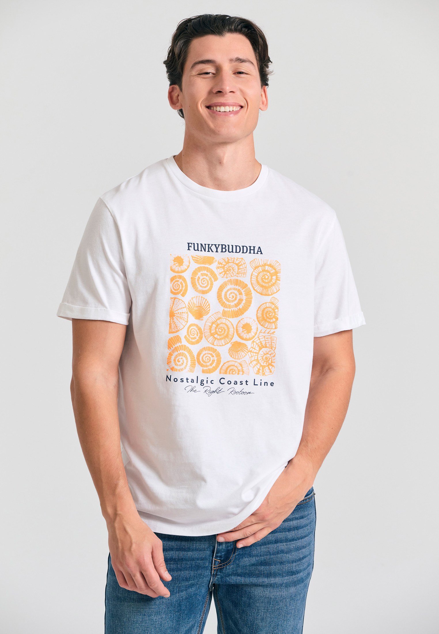 Men's T-Shirts Funky Buddha White