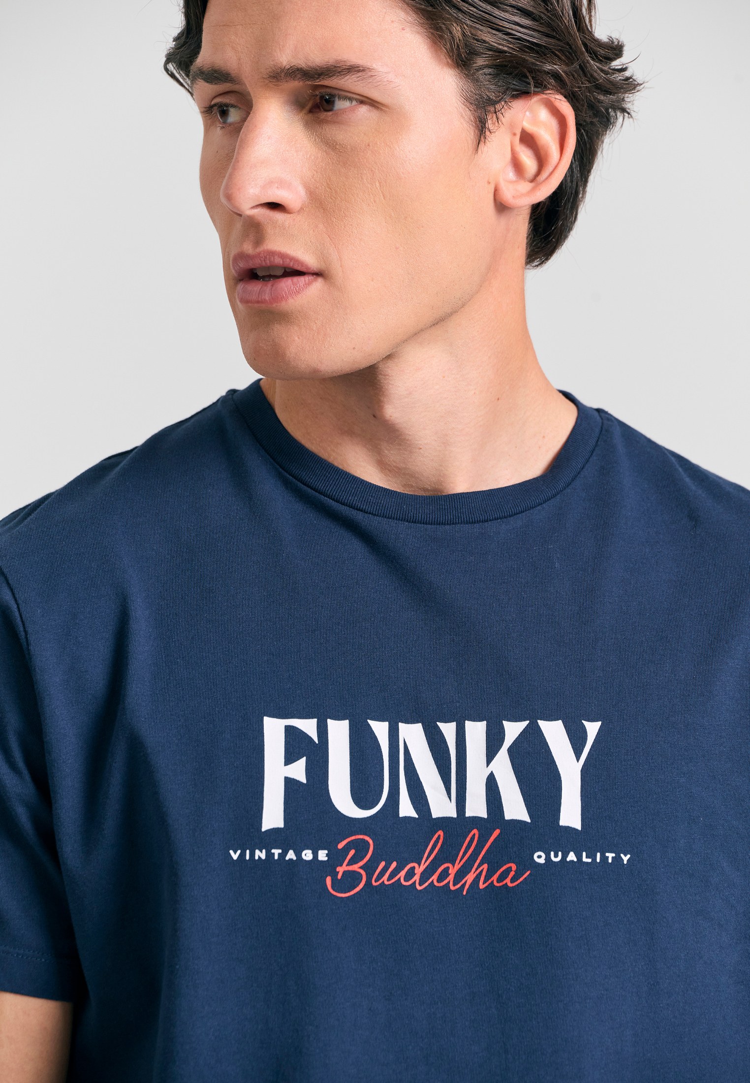 Men's Shirts Funky Buddha Navy
