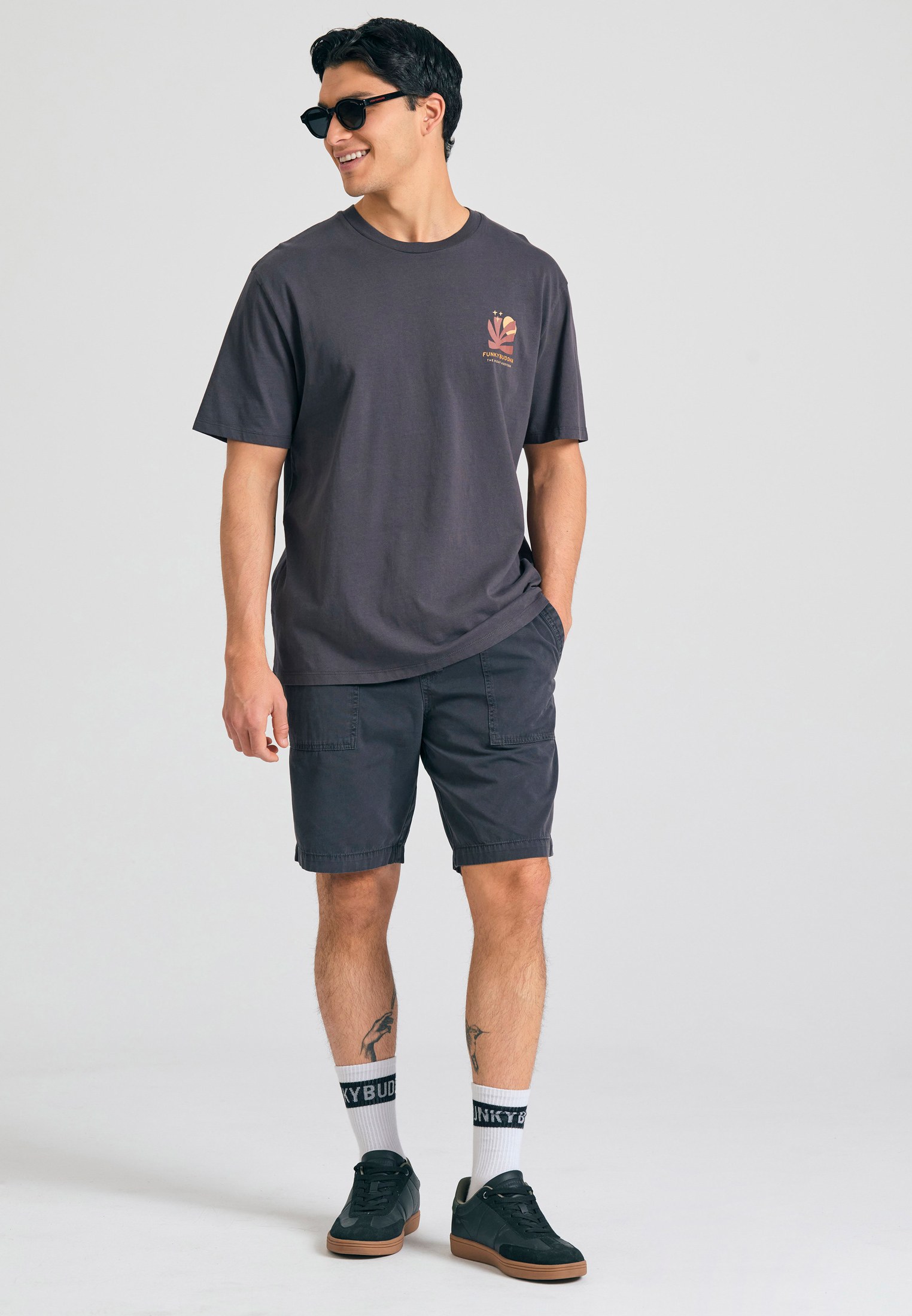 Men's T-Shirts Funky Buddha Gray