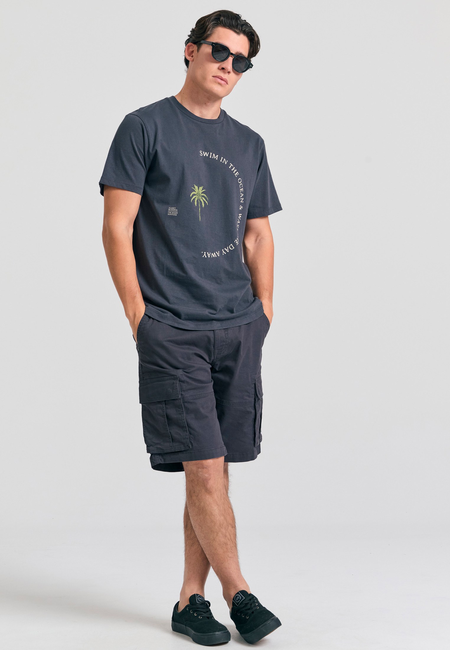 Men's T-Shirts Funky Buddha Gray