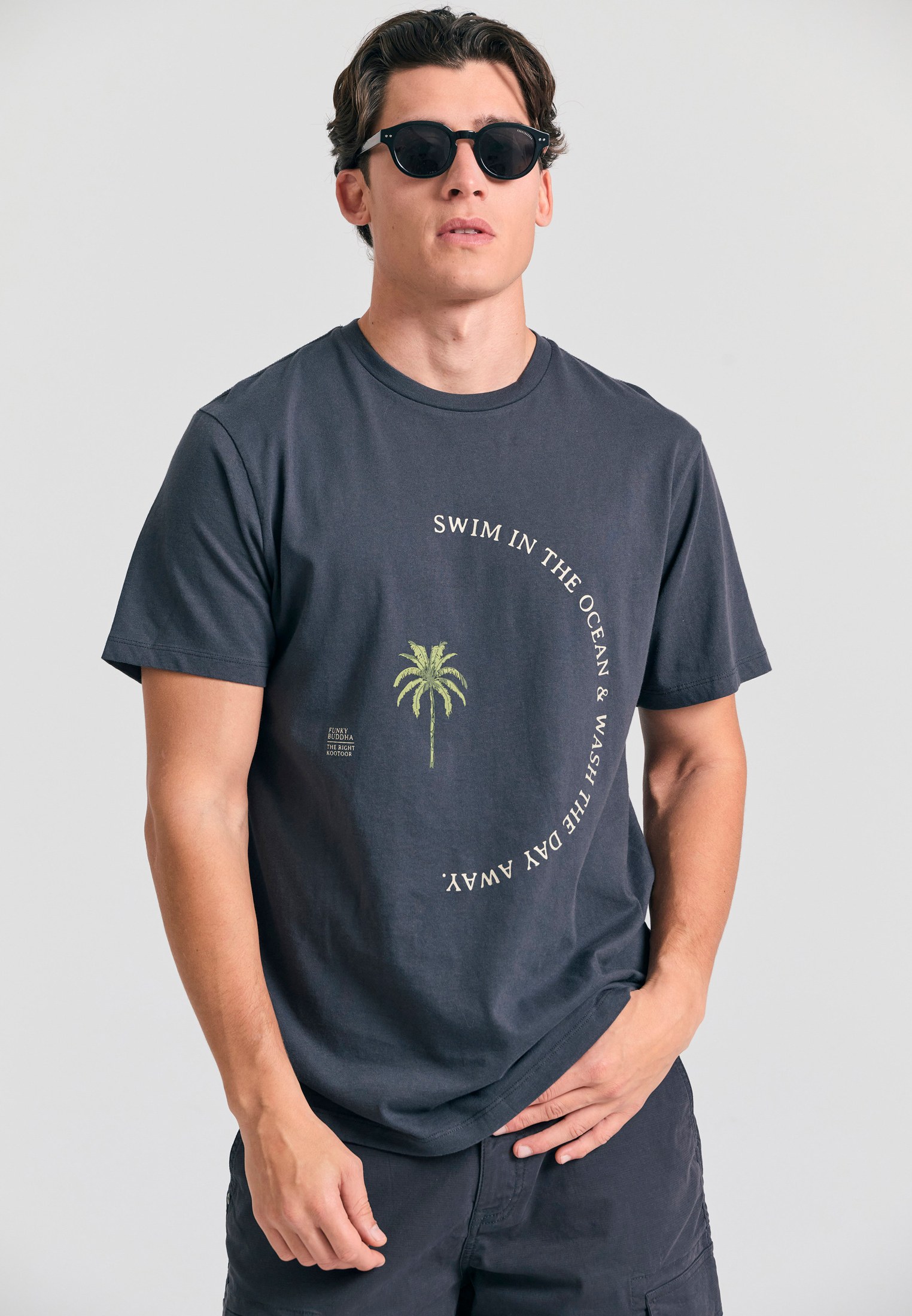 Men's T-Shirts Funky Buddha Gray