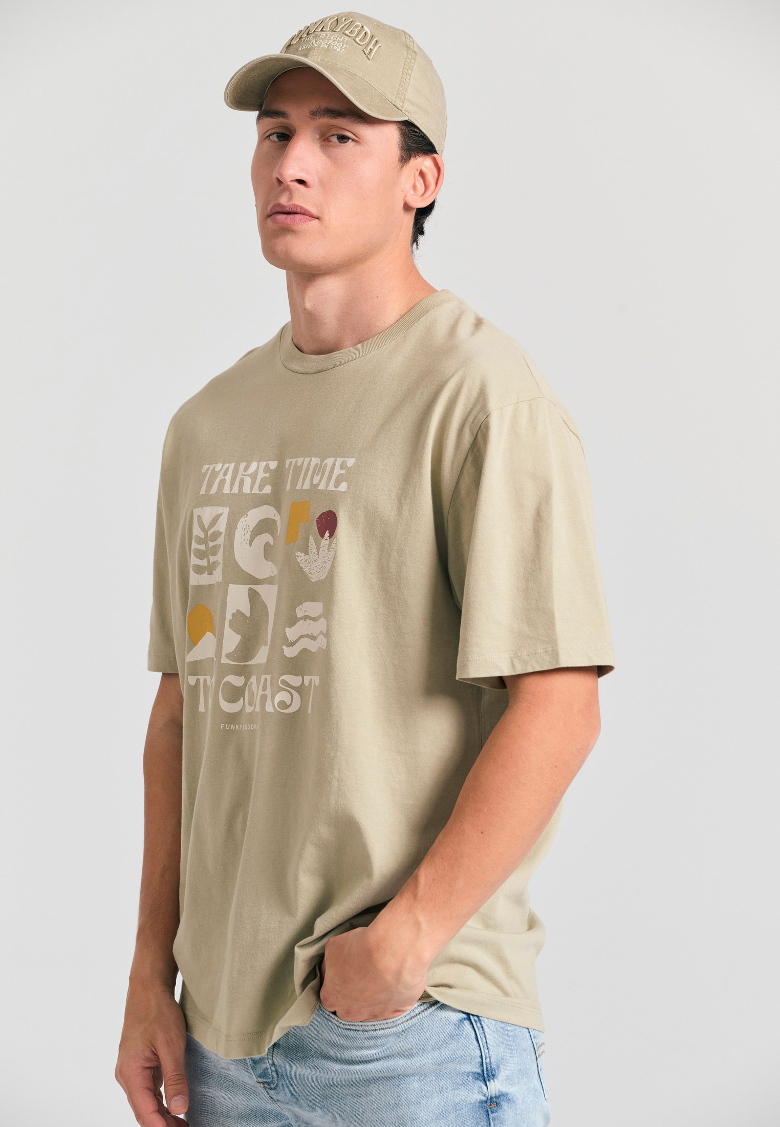 Men's Shirts Funky Buddha Beige