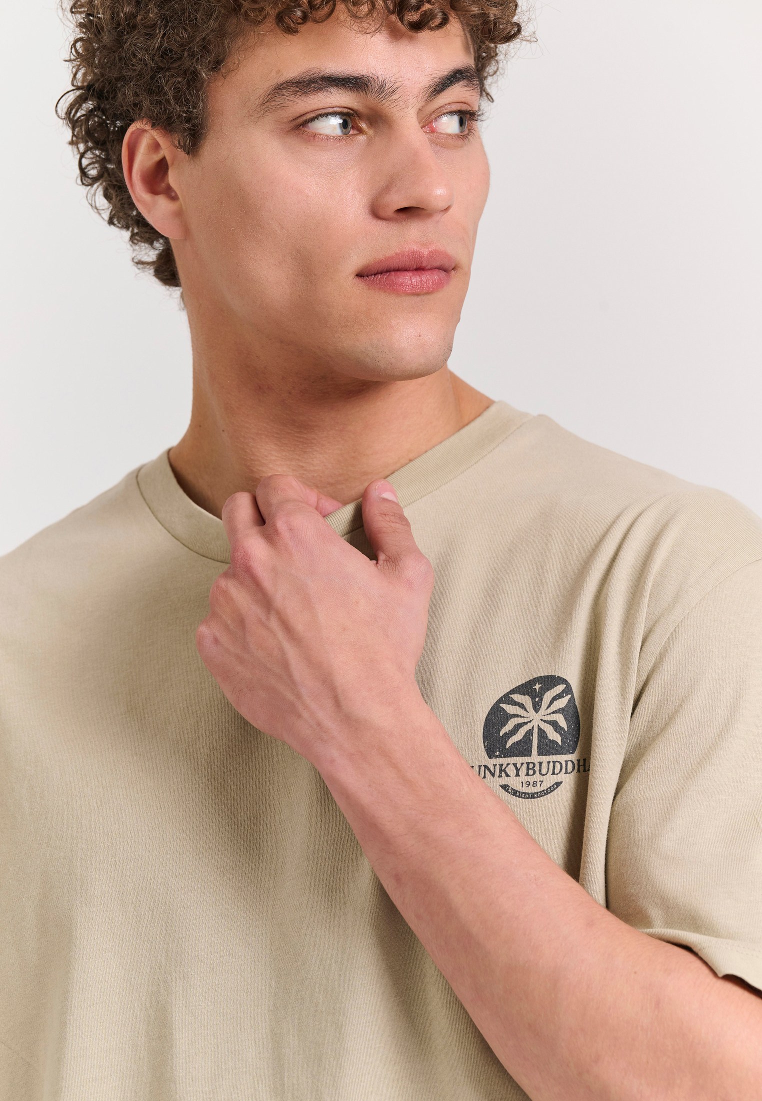 Men's Shirts Funky Buddha Beige