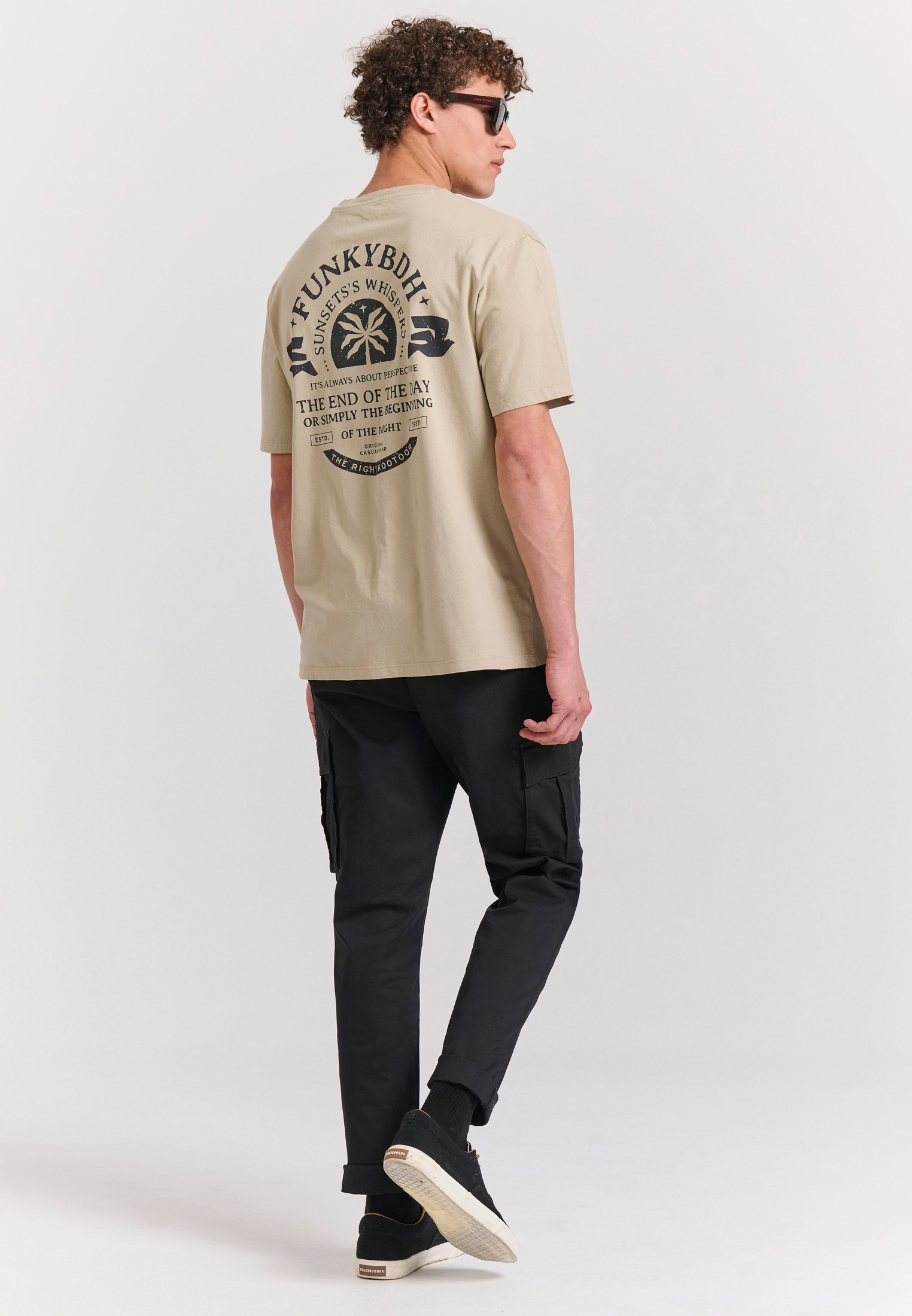 Men's Shirts Funky Buddha Beige